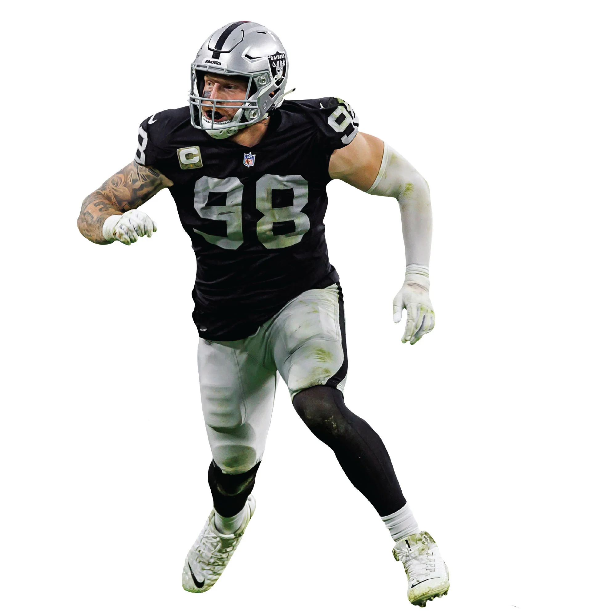 Maxx Crosby - RealBig Collection - Official NFL - Las Vegas Raiders - Reusable Vinyl Wall Decals #2 - Image 4
