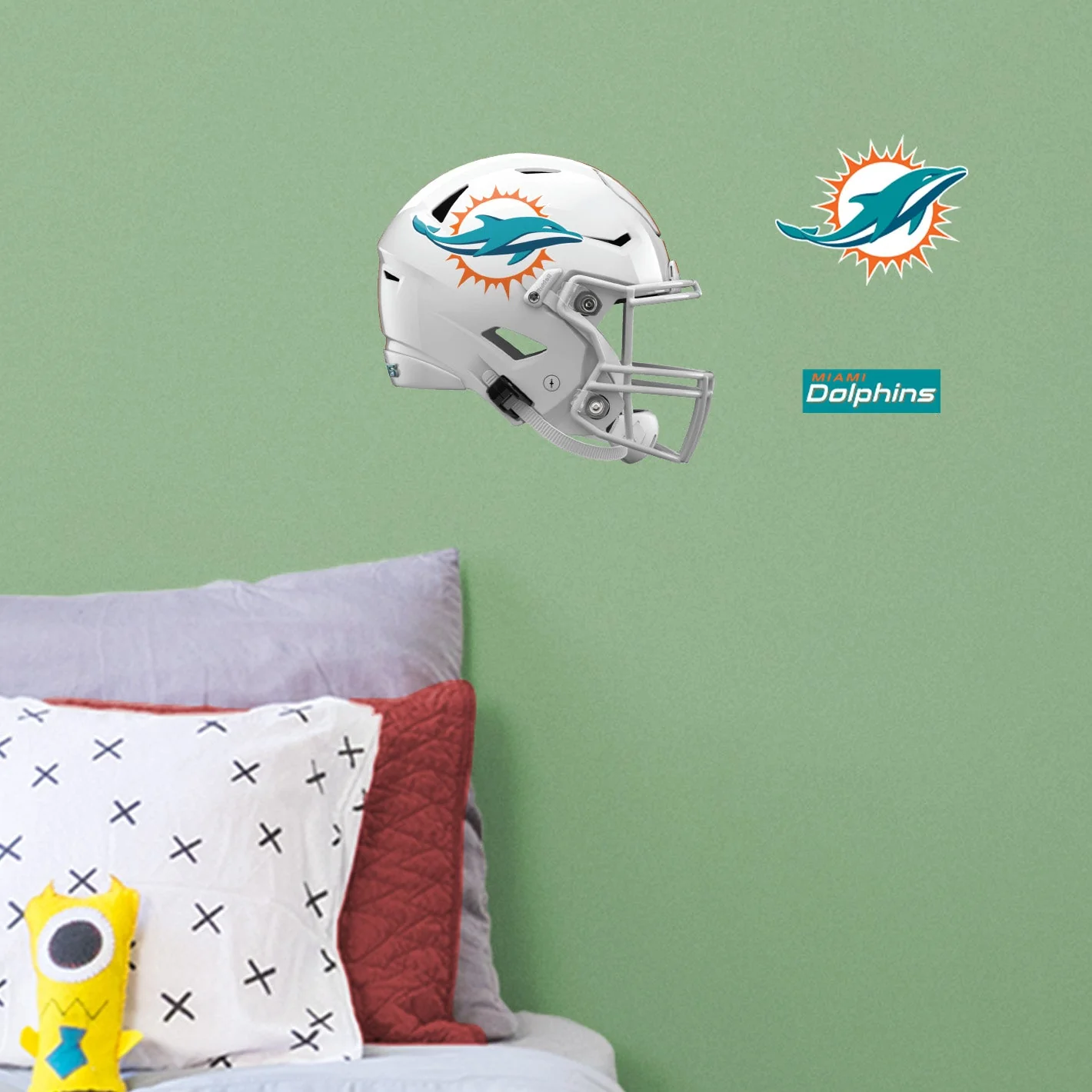 Miami Dolphins - RealBig Helmet Collection - Official NFL - Reusable Vinyl Wall Decals #2 - Image 5