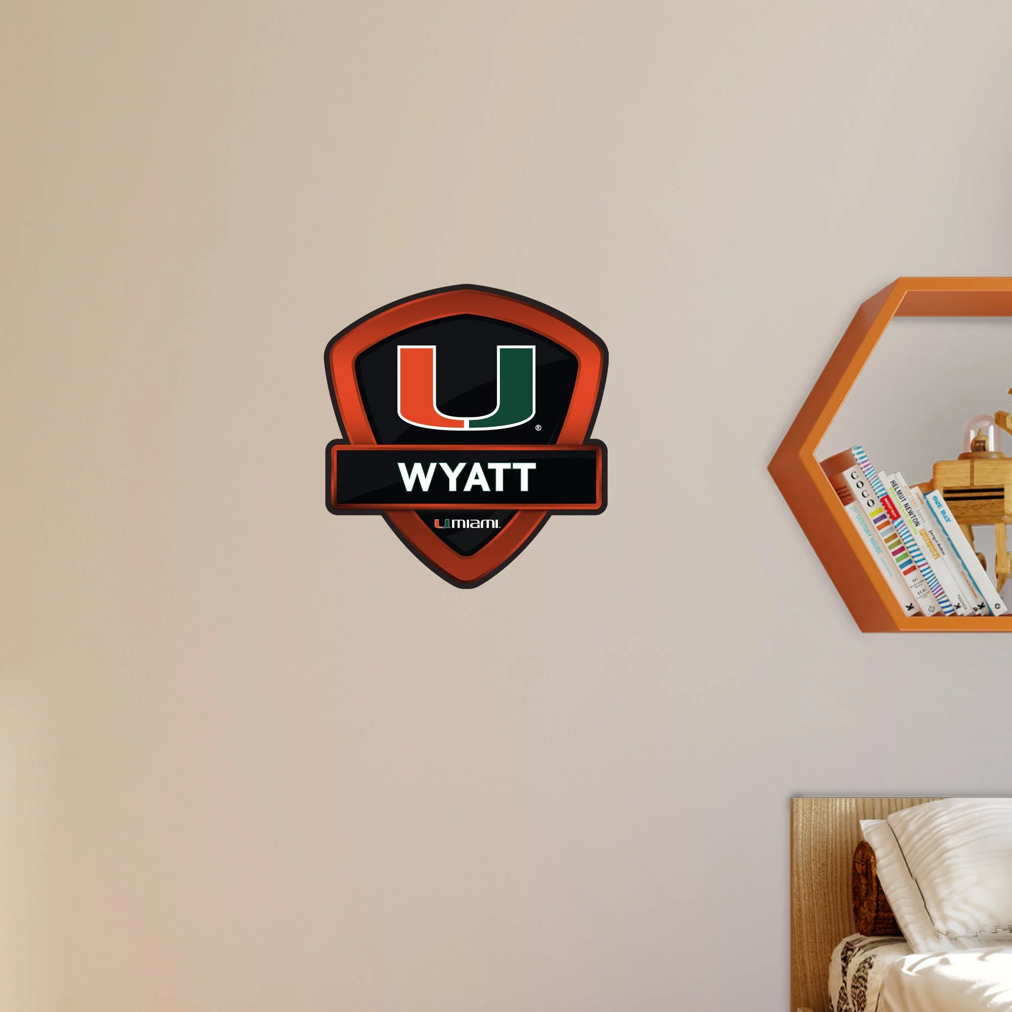 Miami Hurricanes - Badge - With Personalized Name - Official NCAA - Vinyl Transfer Decal - Image 5