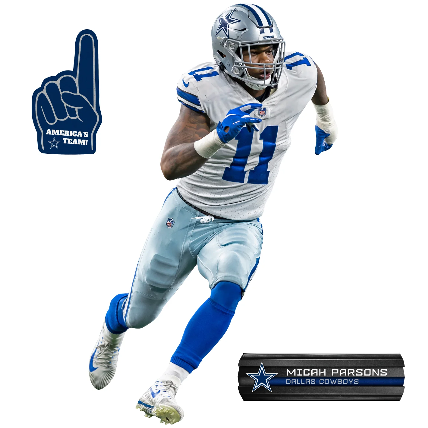 Micah Parsons - RealBig Collection - Official NFL - Dallas Cowboys - Reusable Vinyl Wall Decals #1 - Image 6