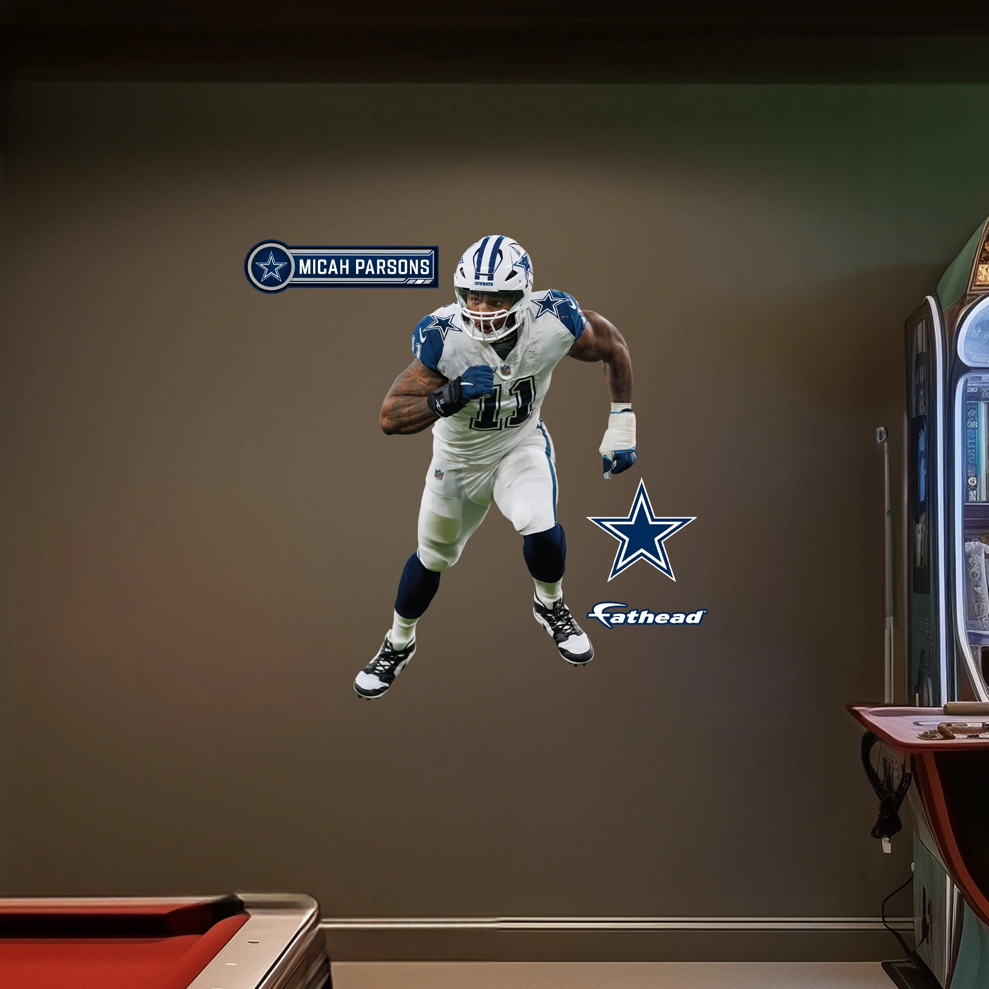 Micah Parsons - RealBig Color Rush Collection - Official NFL - Dallas Cowboys - Reusable Vinyl Wall Decals - Image 6