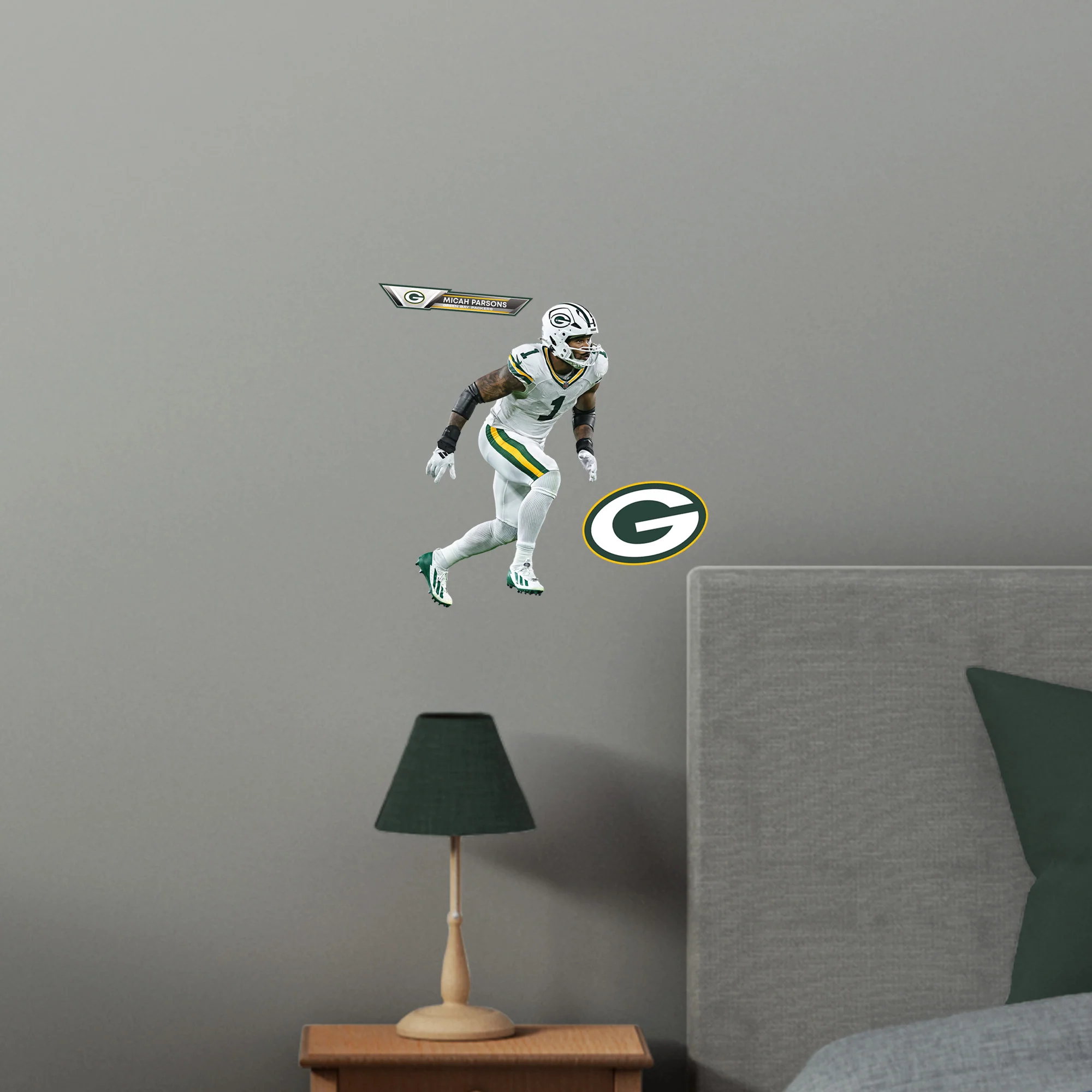 Micah Parsons - RealBig Winter Warning Collection - Official NFL - Green Bay Packers - Reusable Vinyl Wall Decals - Image 7