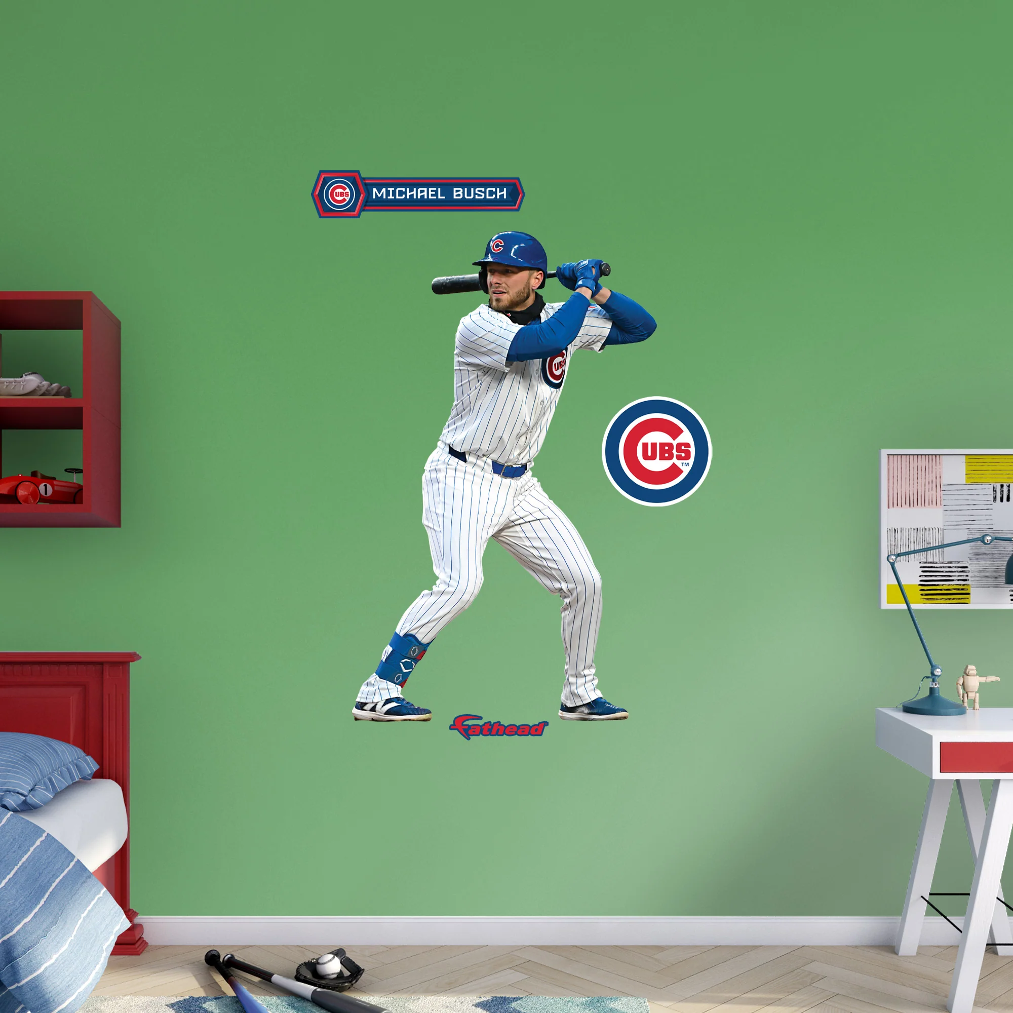 Michael Busch - RealBig Collection - Official MLB - Chicago Cubs - Reusable Vinyl Wall Decals - Image 5