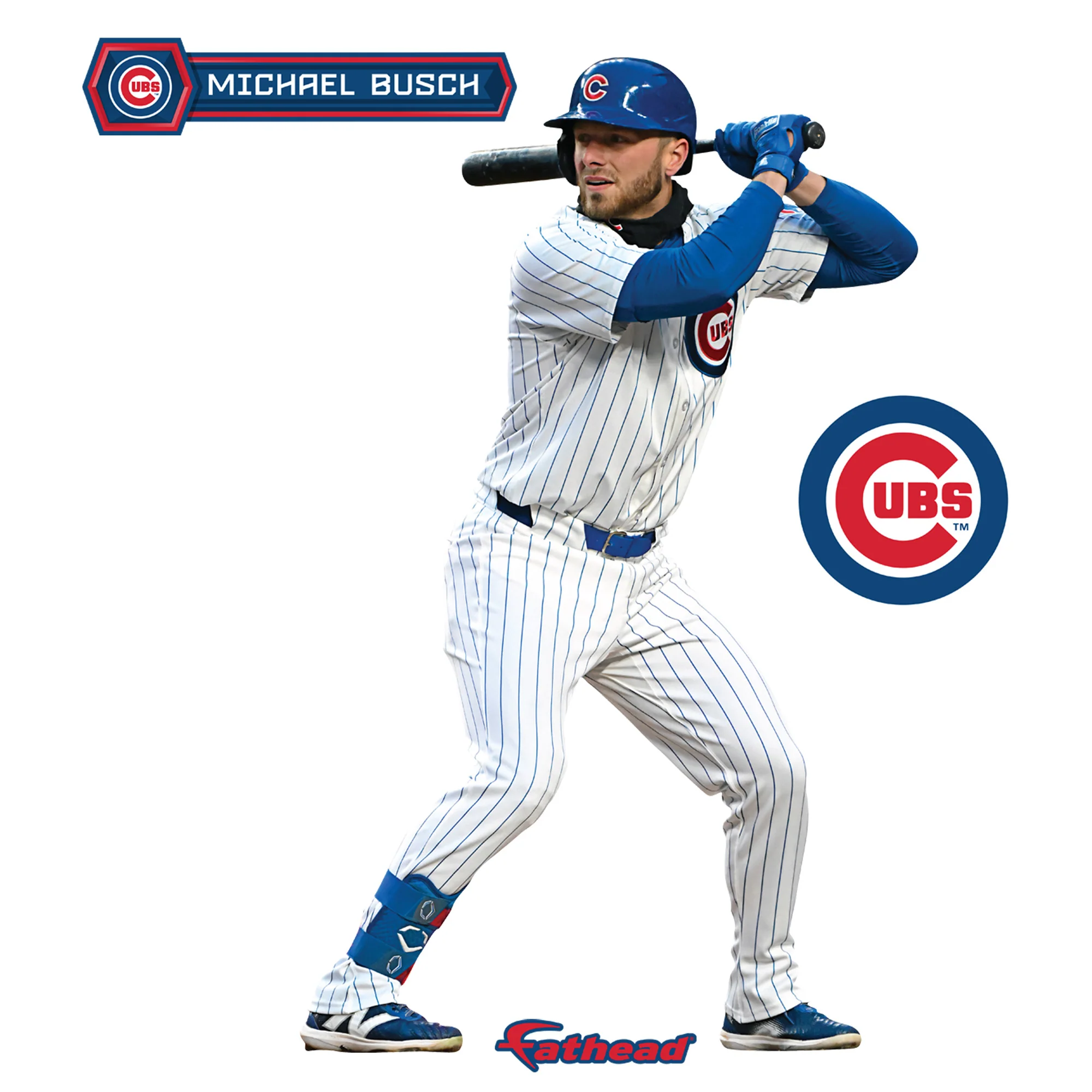 Michael Busch - RealBig Collection - Official MLB - Chicago Cubs - Reusable Vinyl Wall Decals - Image 6