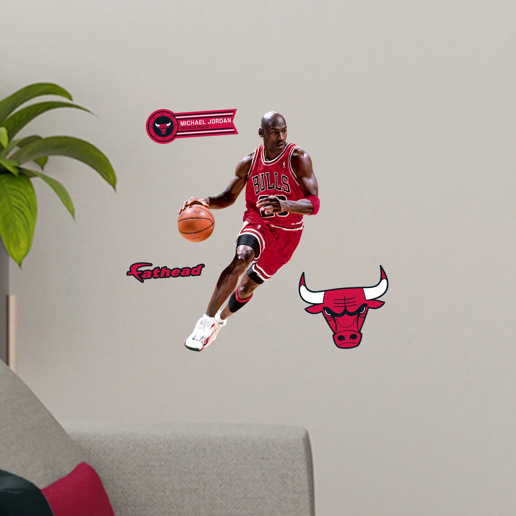 Michael Jordan - RealBig Collection - Official NBA - Chicago Bulls - Reusable Vinyl Wall Decals - Image 7