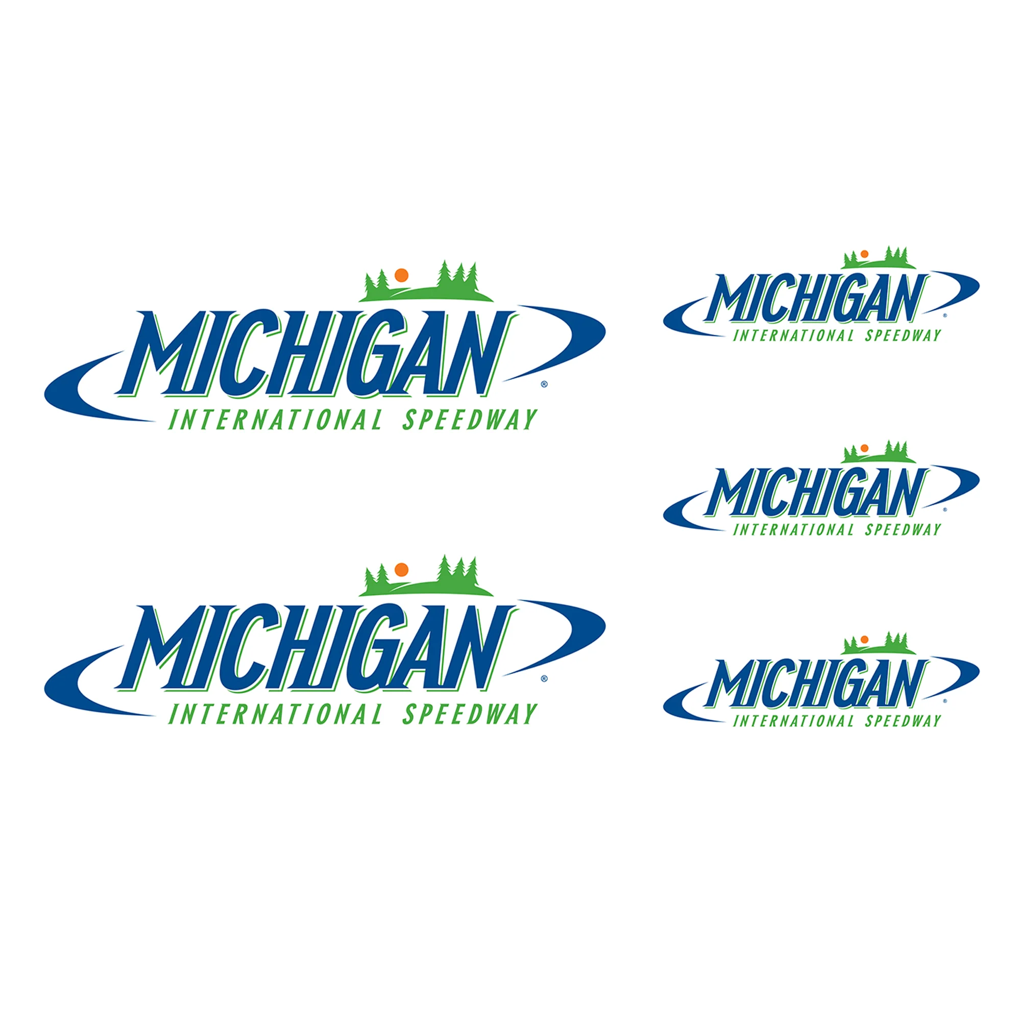 Michigan International Speedway - 5 Logo Minis (Mixed Sizes) - Official NASCAR - Reusable Vinyl Decals - Image 2