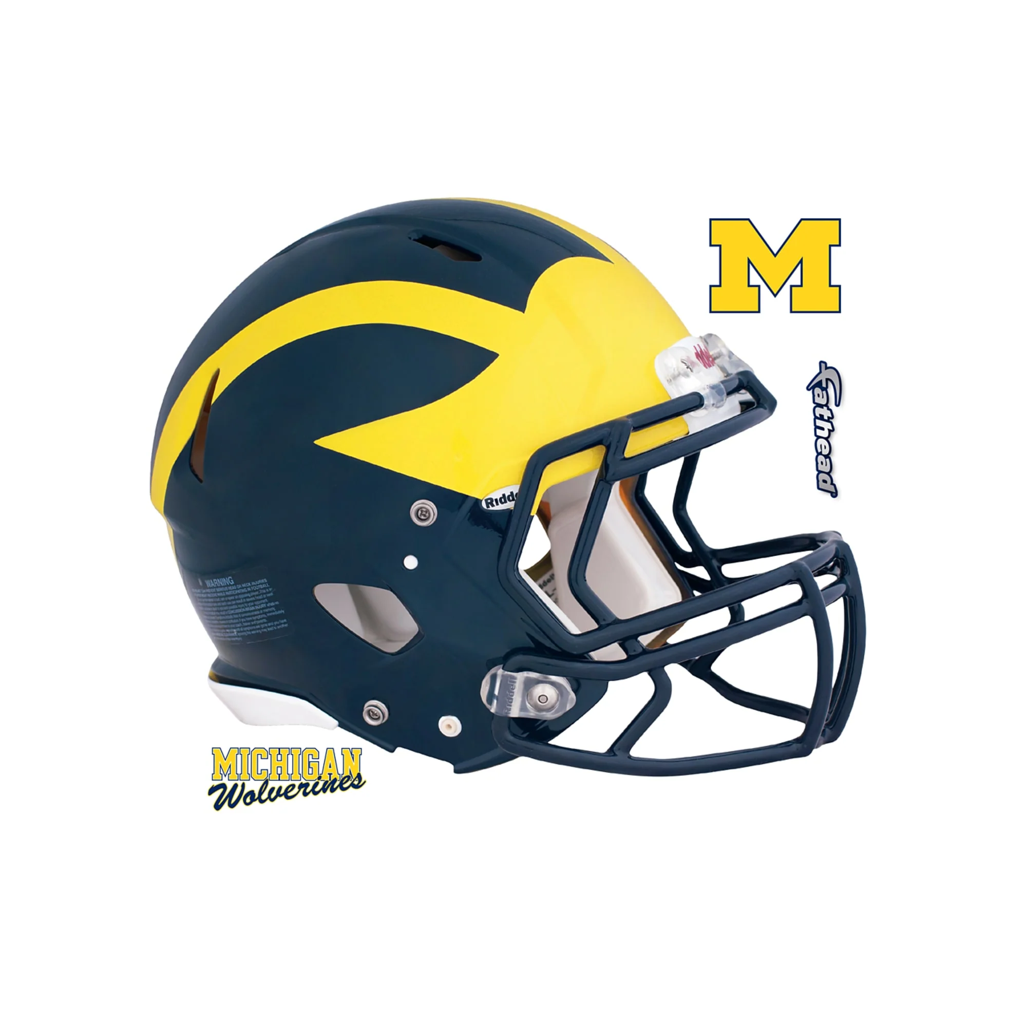 Michigan Wolverines - RealBig Helmet Collection - Official NCAA - University of Michigan - Reusable Vinyl Wall Decals