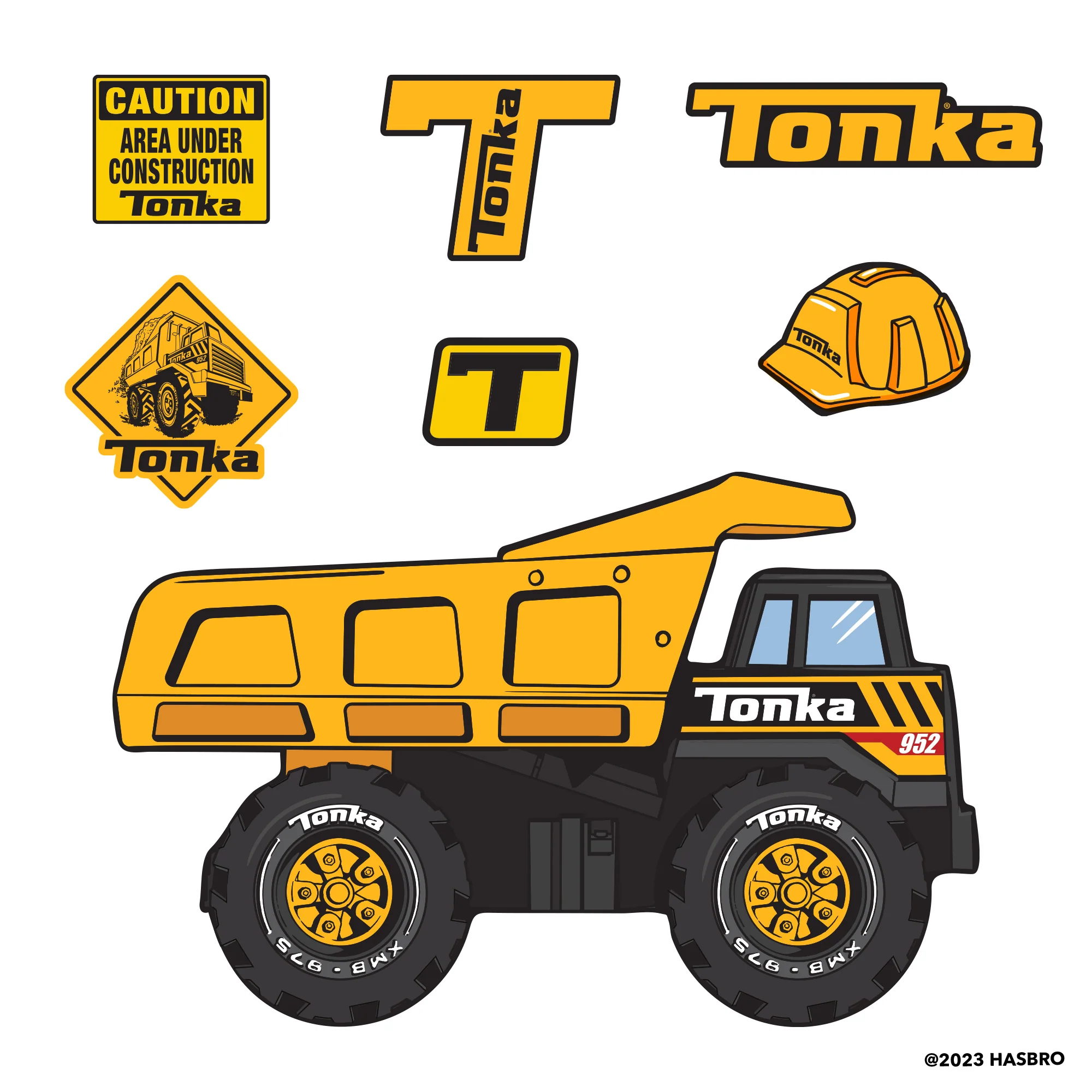 Mighty Dump Truck - RealBig Classic Collection - Official Hasbro - Reusable Vinyl Wall Decals - Image 3