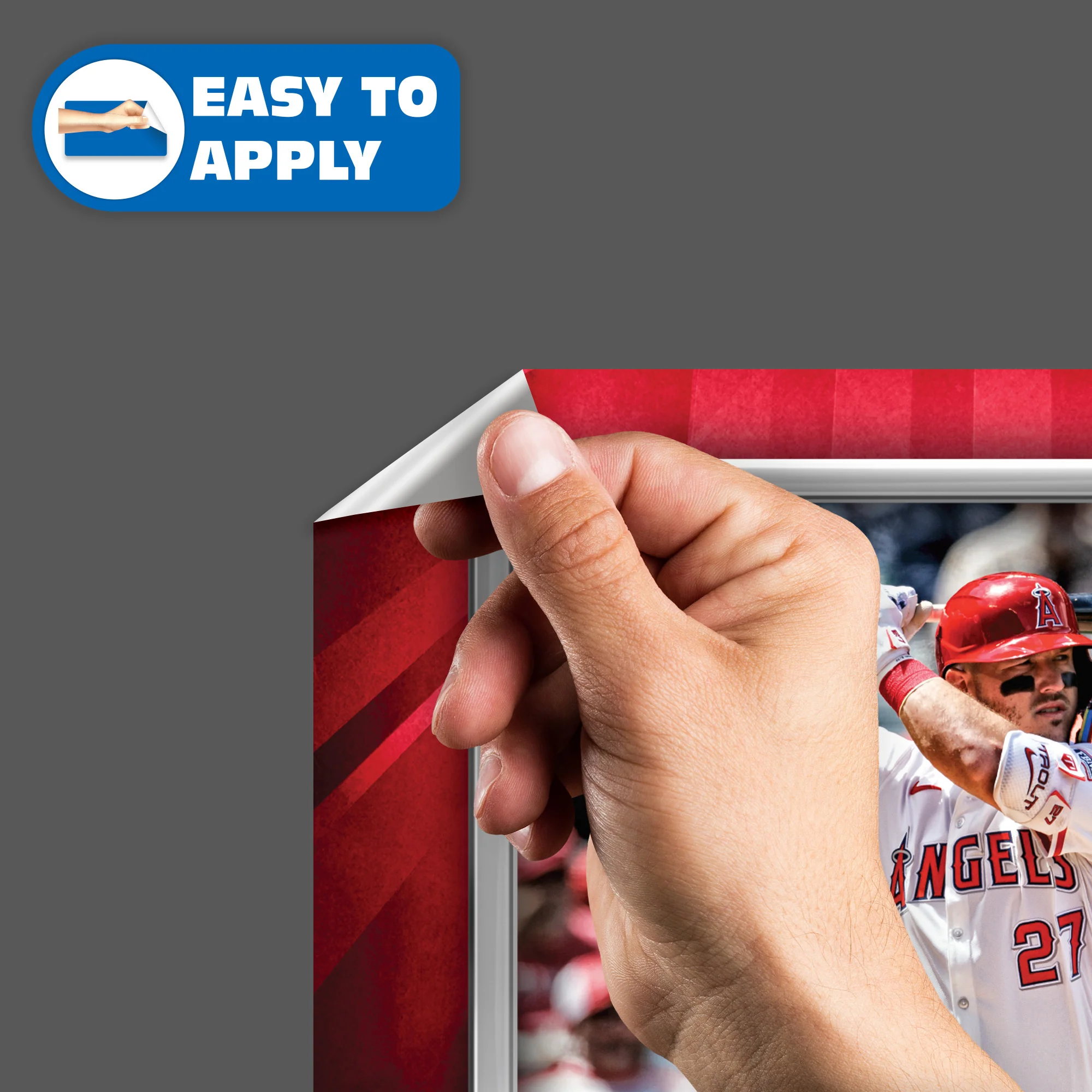 Mike Trout - RealBig Collection - Official MLB - Los Angeles Angels - Reusable Vinyl Wall Decals #3 - Image 4