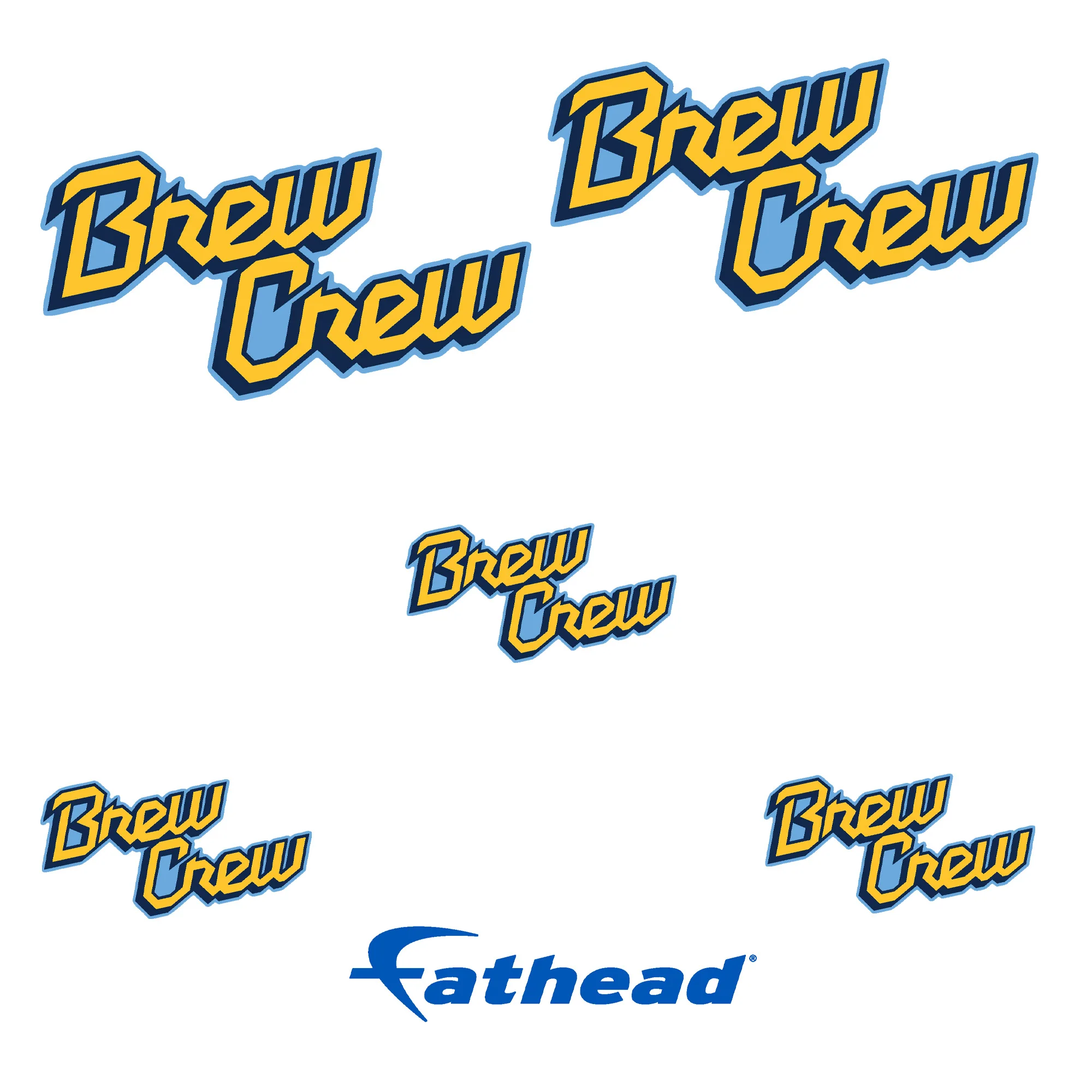 Milwaukee Brewers - 5 Logo Minis (Mixed Sizes) - Official MLB - Brew Crew City Connect - Reusable Vinyl Decals - Image 3
