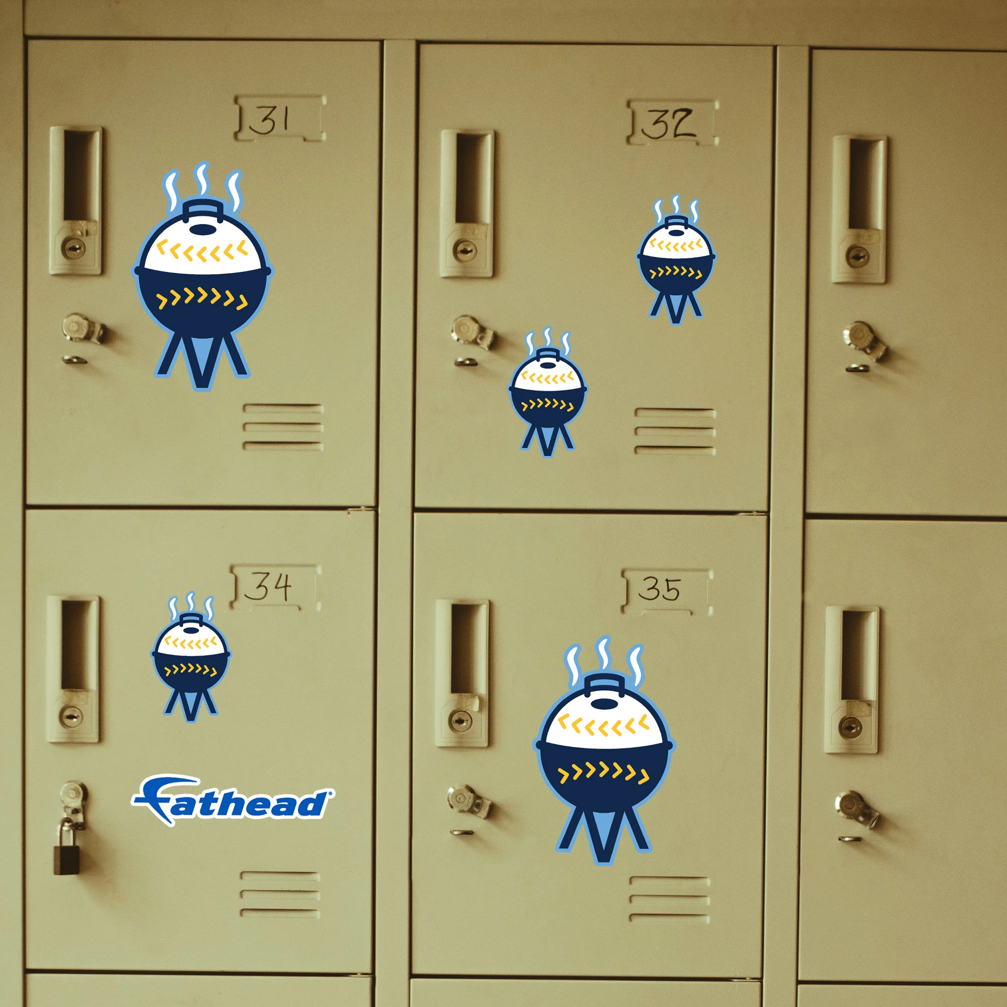 Milwaukee Brewers - 5 Logo Minis (Mixed Sizes) - Official MLB - Reusable Vinyl Decals - Image 2