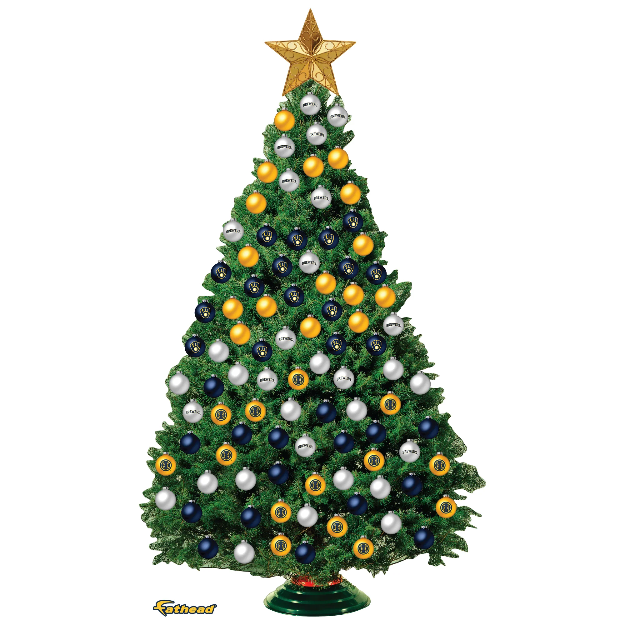 Milwaukee Brewers - Decorate Your Own Christmas Tree - Official MLB - Reusable Vinyl Wall Decals - Image 2
