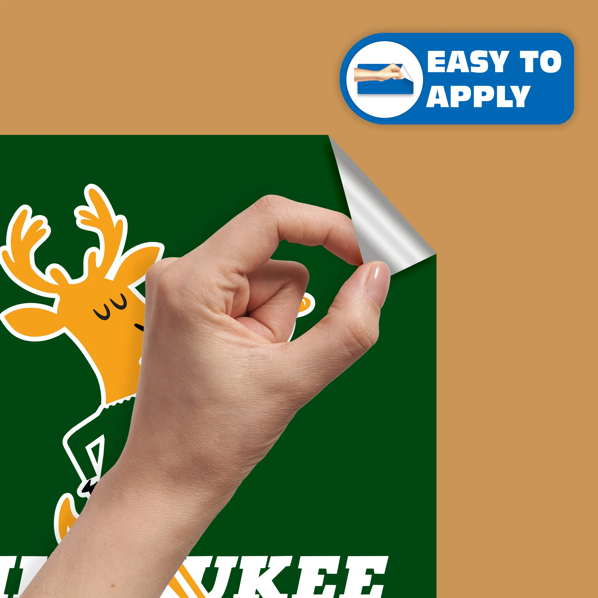 Milwaukee Bucks - RealBig Classic Logo Collection - Official NBA - Reusable Vinyl Wall Decals - Image 4