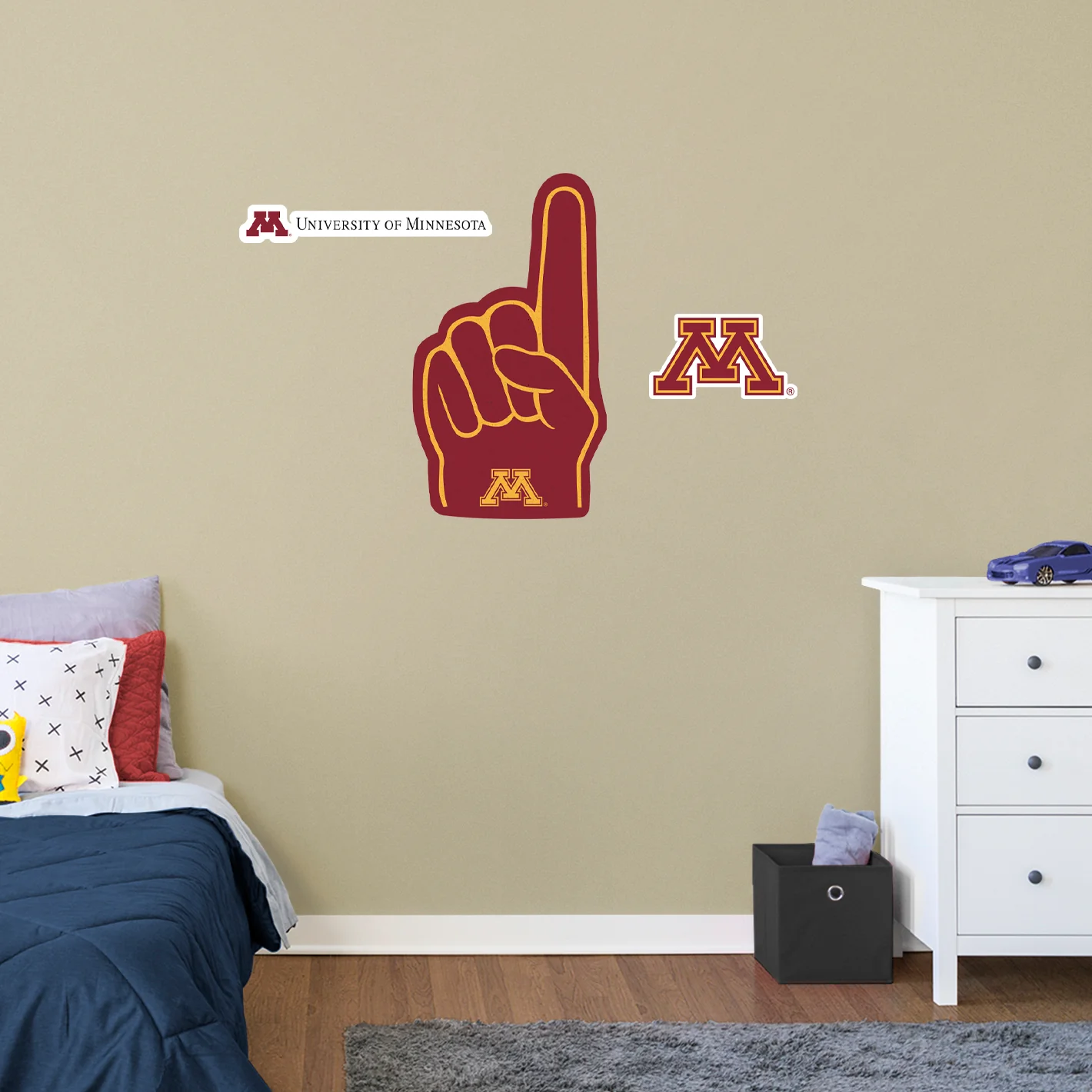 Minnesota Golden Gophers - RealBig Foam Finger Collection - Official NCAA - Reusable Vinyl Wall Decals - Image 7