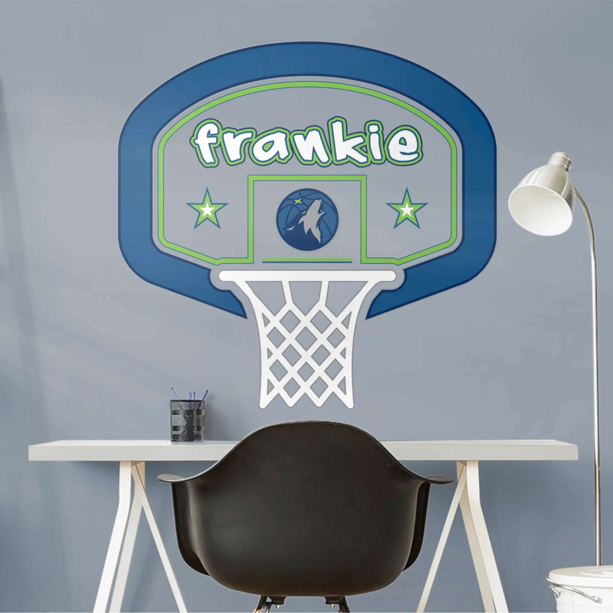 Minnesota Timberwolves Graphic - With Personalized Name - Official NBA - Vinyl Transfer Decal