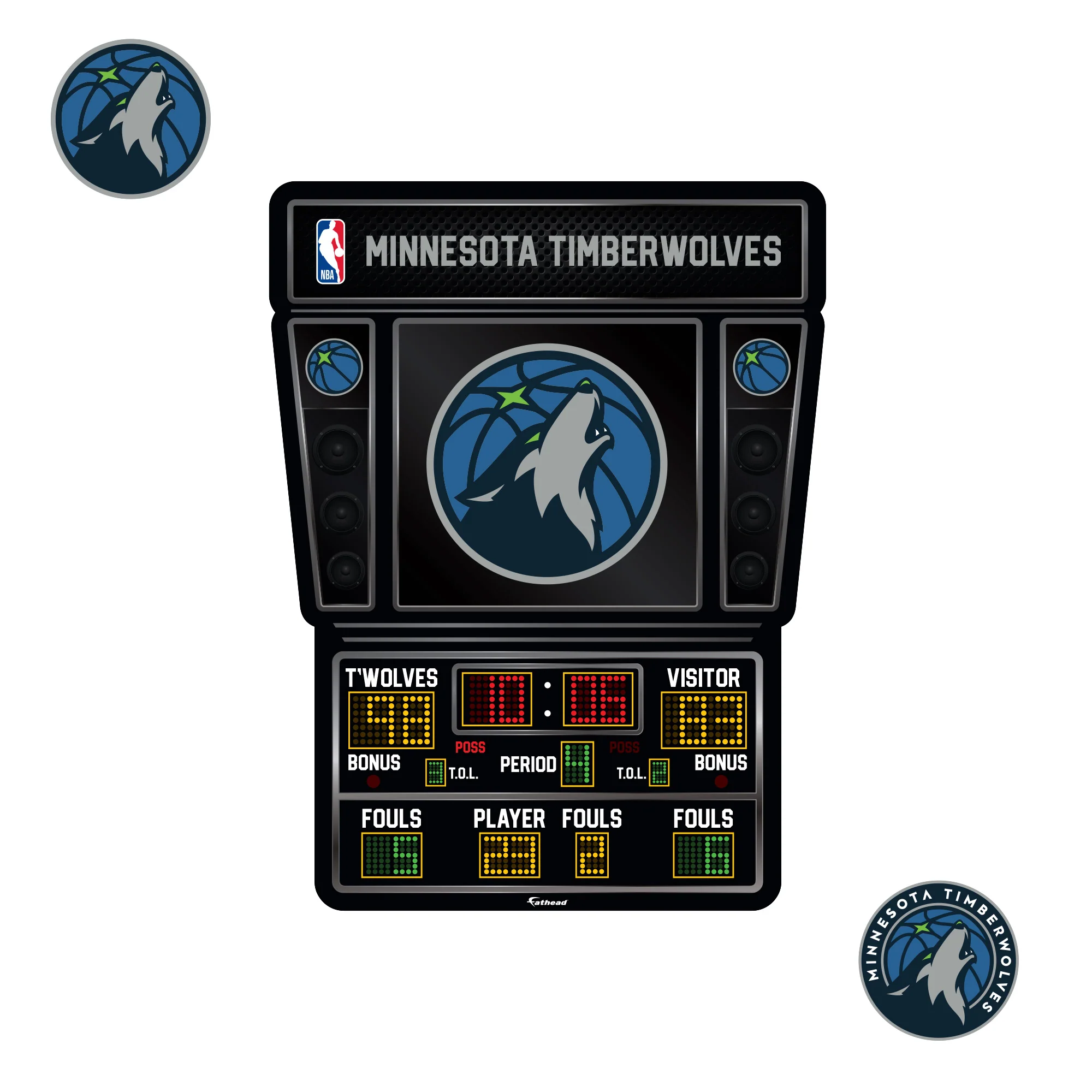 Minnesota Timberwolves - RealBig Scoreboard Collection - Official NBA - Reusable Vinyl Wall Decals - Image 6