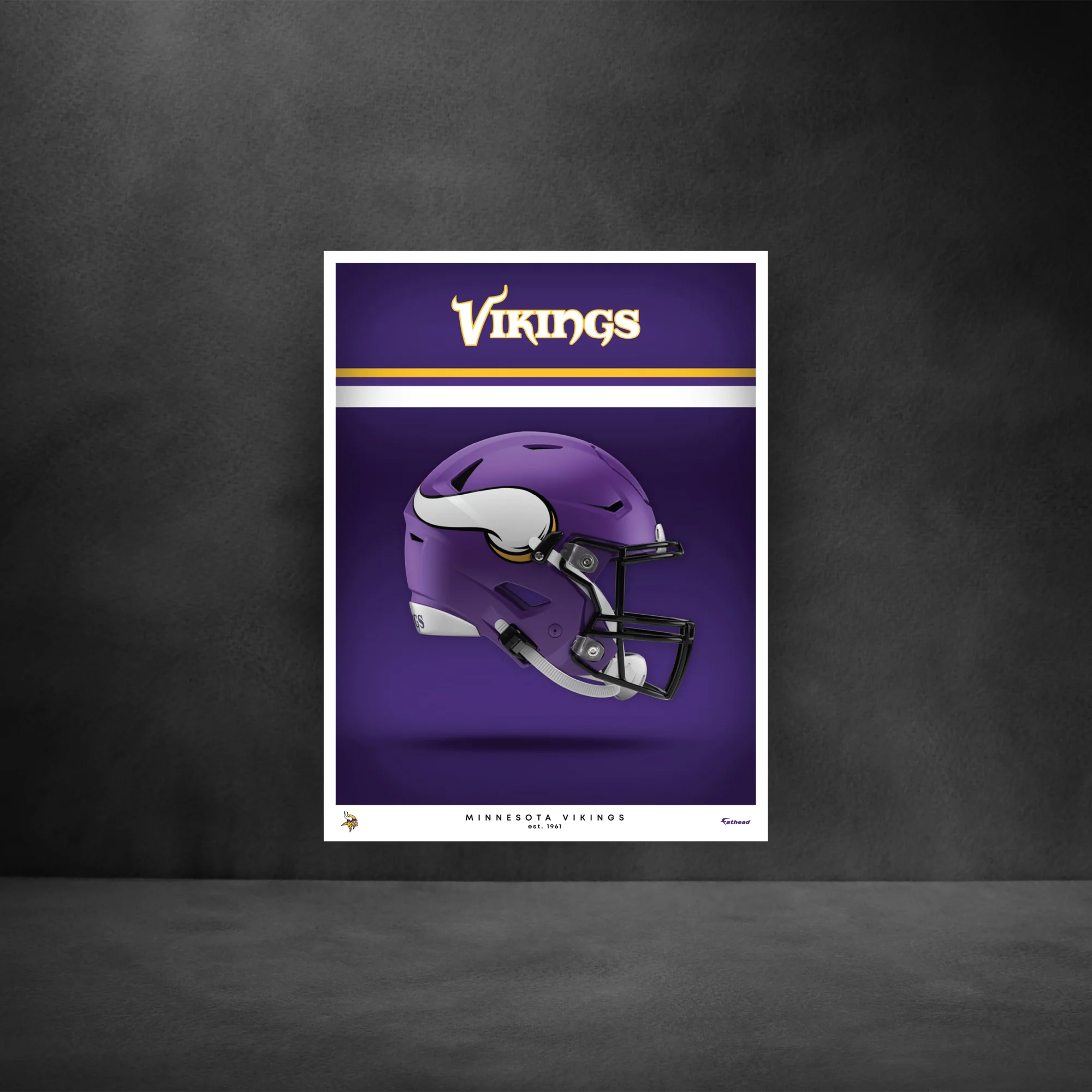 Minnesota Vikings - Helmet Series - Peel & Stick Poster - Official NFL - Reusable Vinyl Wall Decal - Image 5