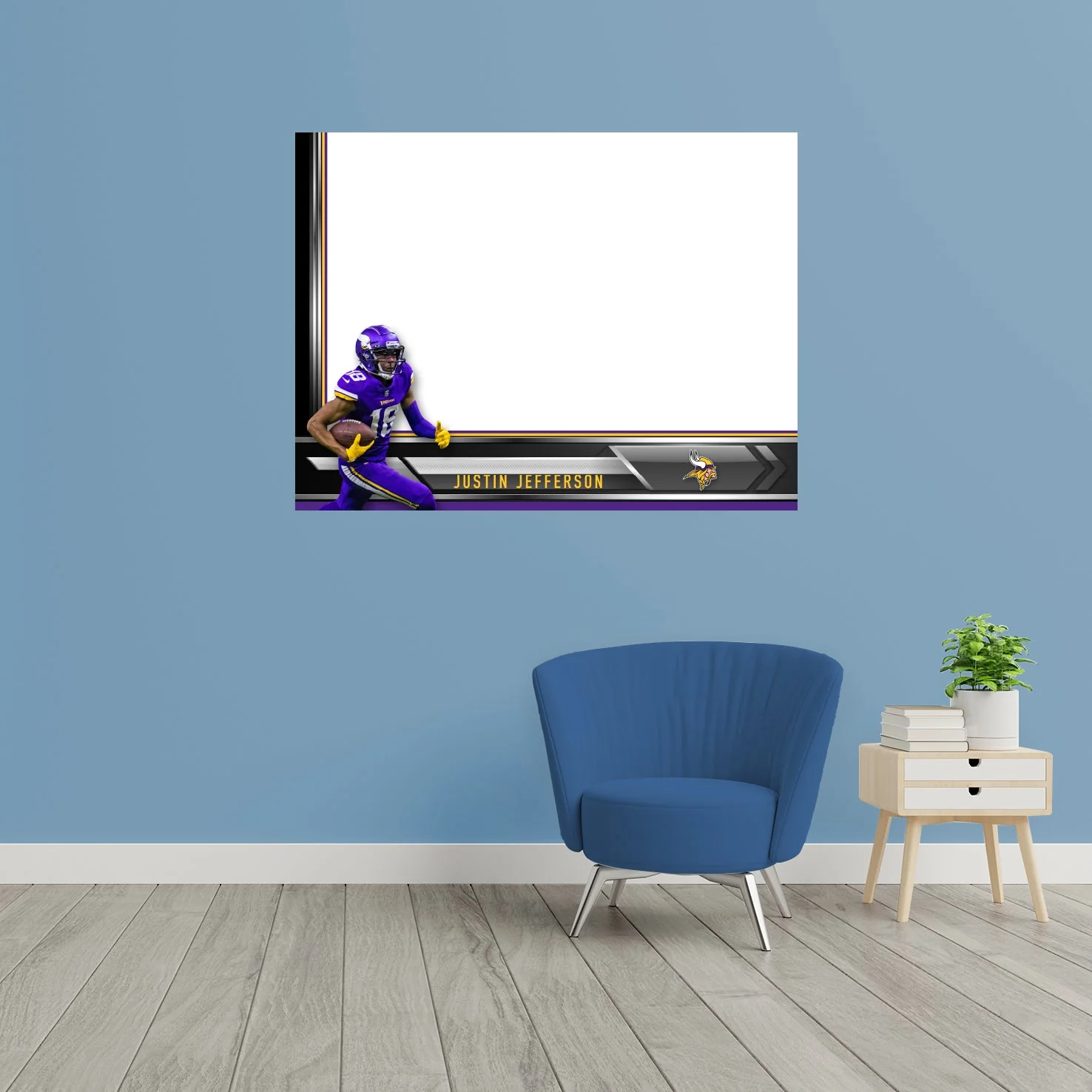 Minnesota Vikings - Justin Jefferson - Dry Erase Whiteboard - Official NFL - Reusable Vinyl Wall Decal - Image 4