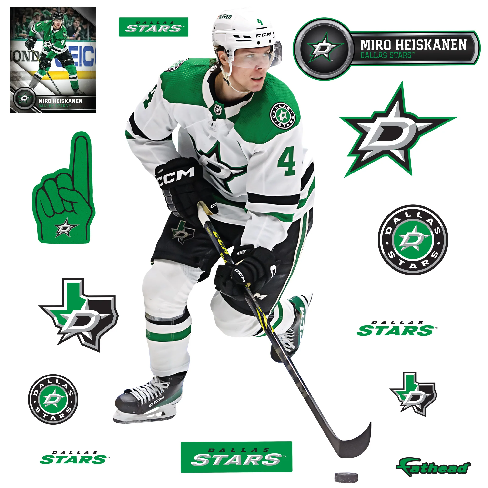 Miro Heiskanen - RealBig Collection - Official NHL - Dallas Stars - Reusable Vinyl Wall Decals #2 - Image 2