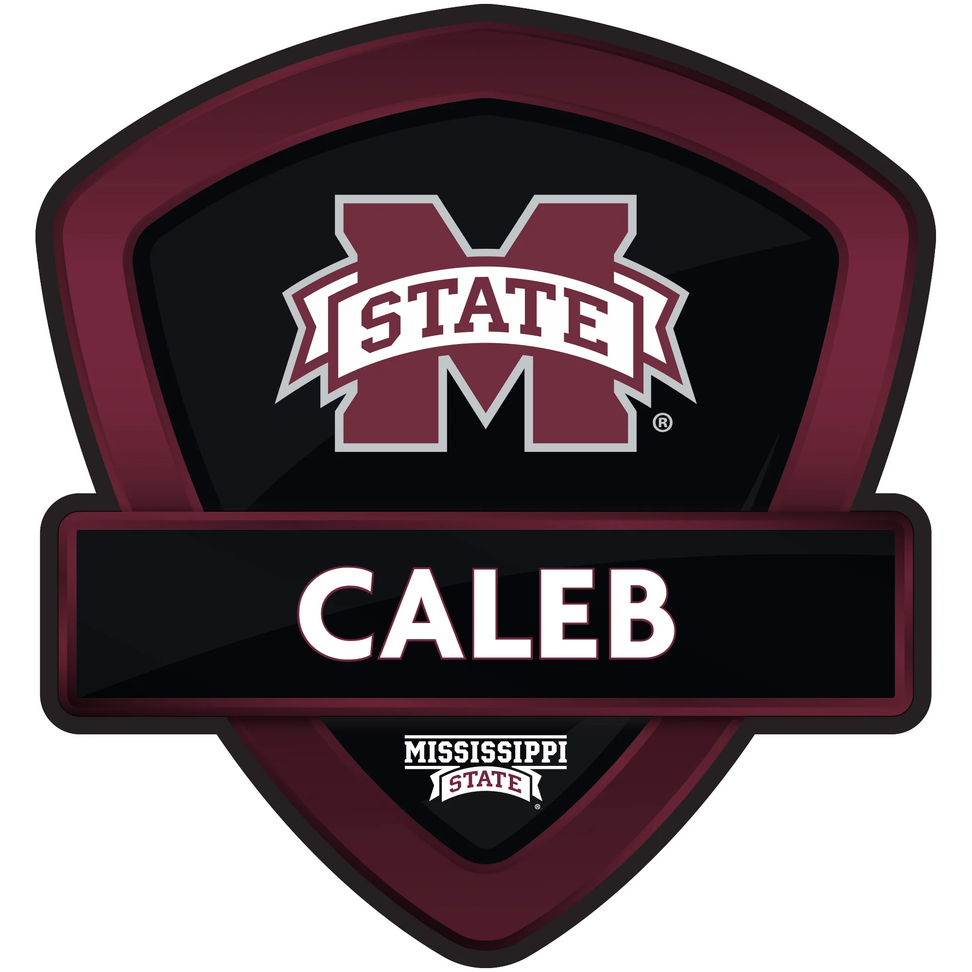 Mississippi State Bulldogs - Badge - With Personalized Name - Official NCAA - Vinyl Transfer Decal - Image 2