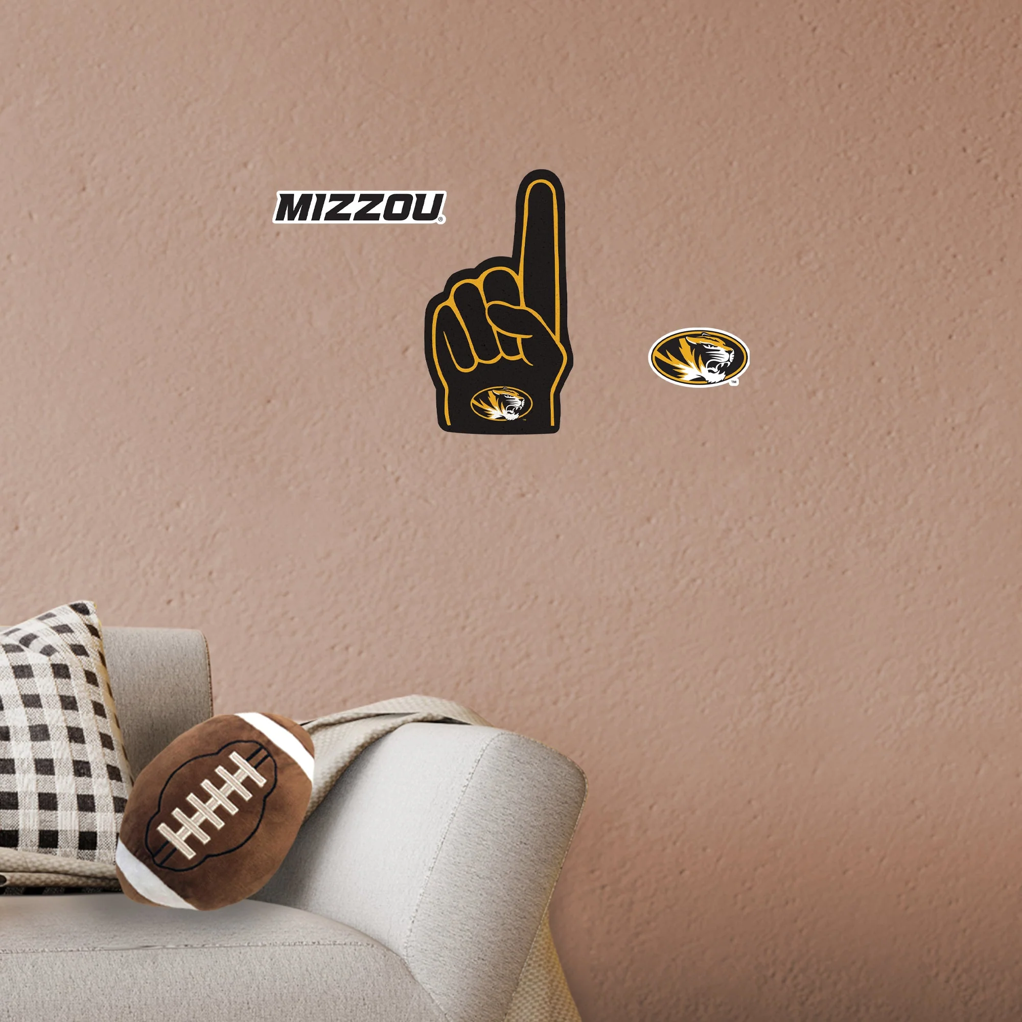 Missouri Tigers - RealBig Foam Finger Collection - Official NCAA - Reusable Vinyl Wall Decals - Image 11