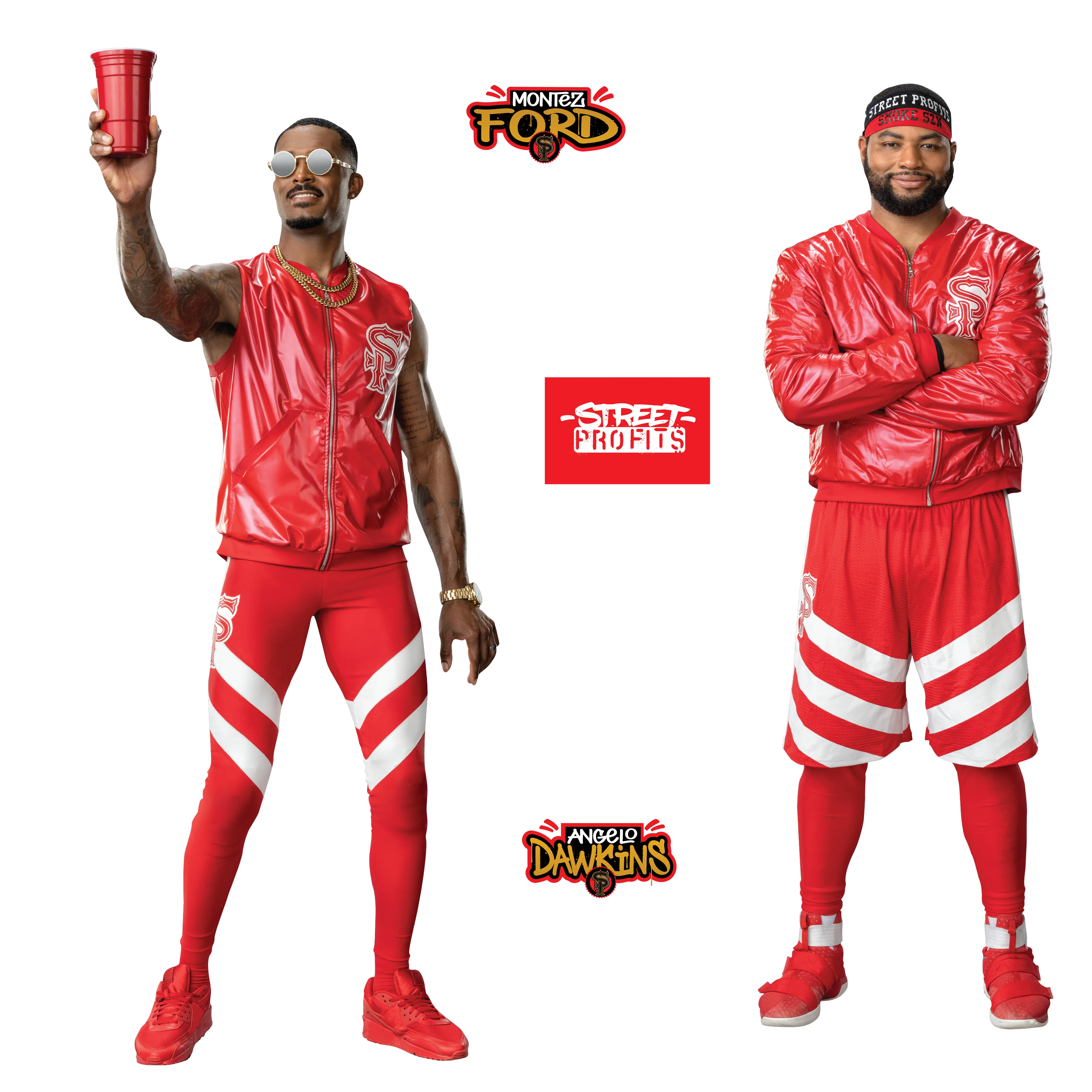 Montez Ford and Angelo Dawkins - RealBig Street Profits Collection - Official WWE - Reusable Vinyl Wall Decals - Image 3
