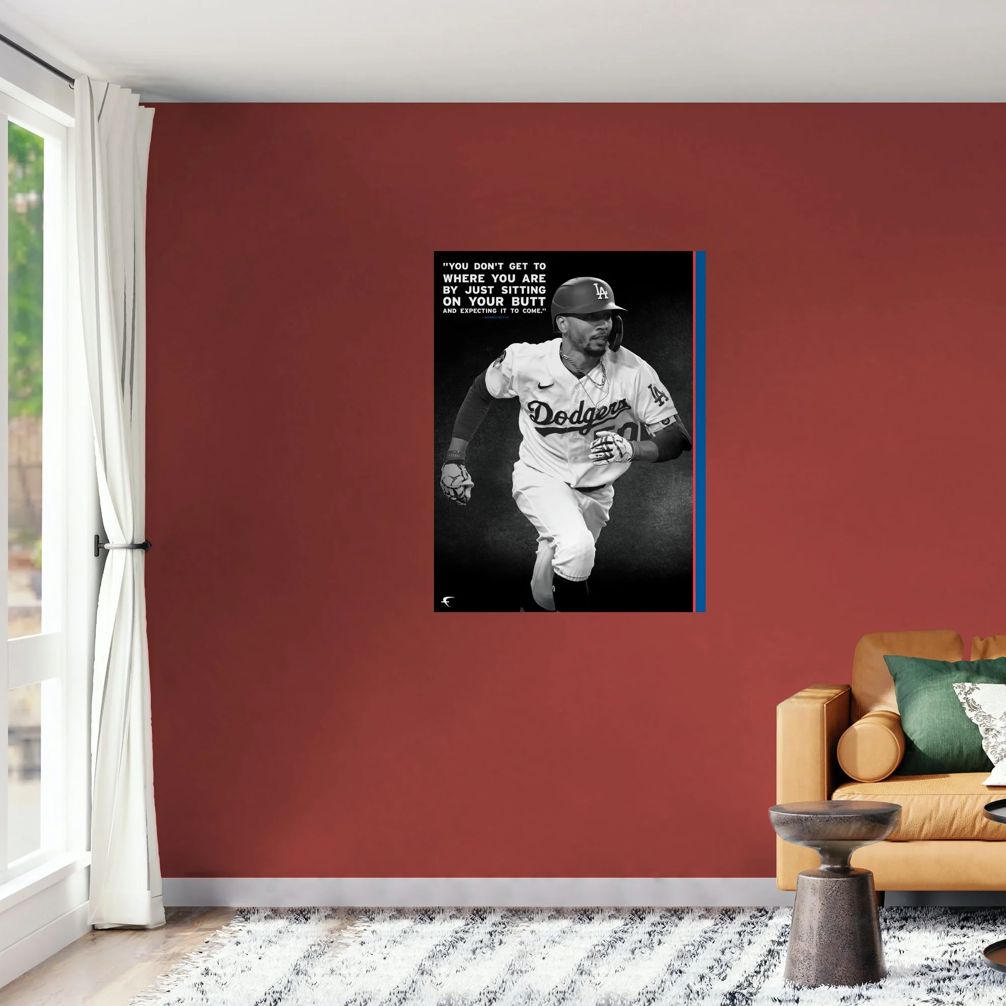 Mookie Betts - Inspirational - Peel & Stick Poster - Official MLB - Los Angeles Dodgers - Reusable Vinyl Wall Decal - Image 4