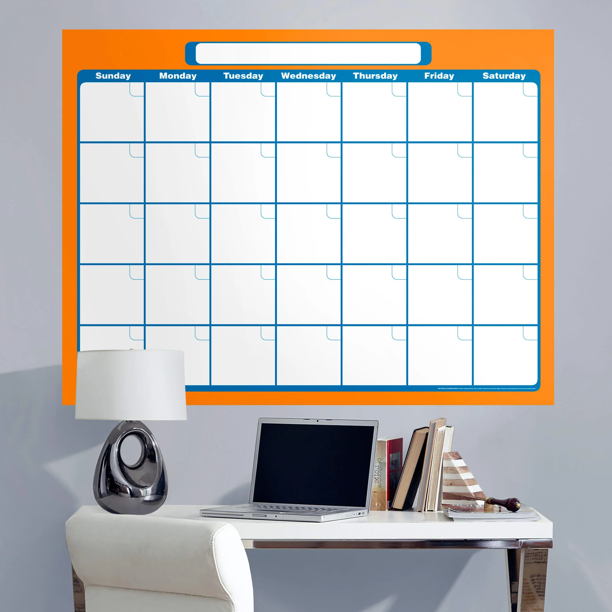 One Month Calendar     Dry Erase  -   Removable Wall   Adhesive Decal - Image 29