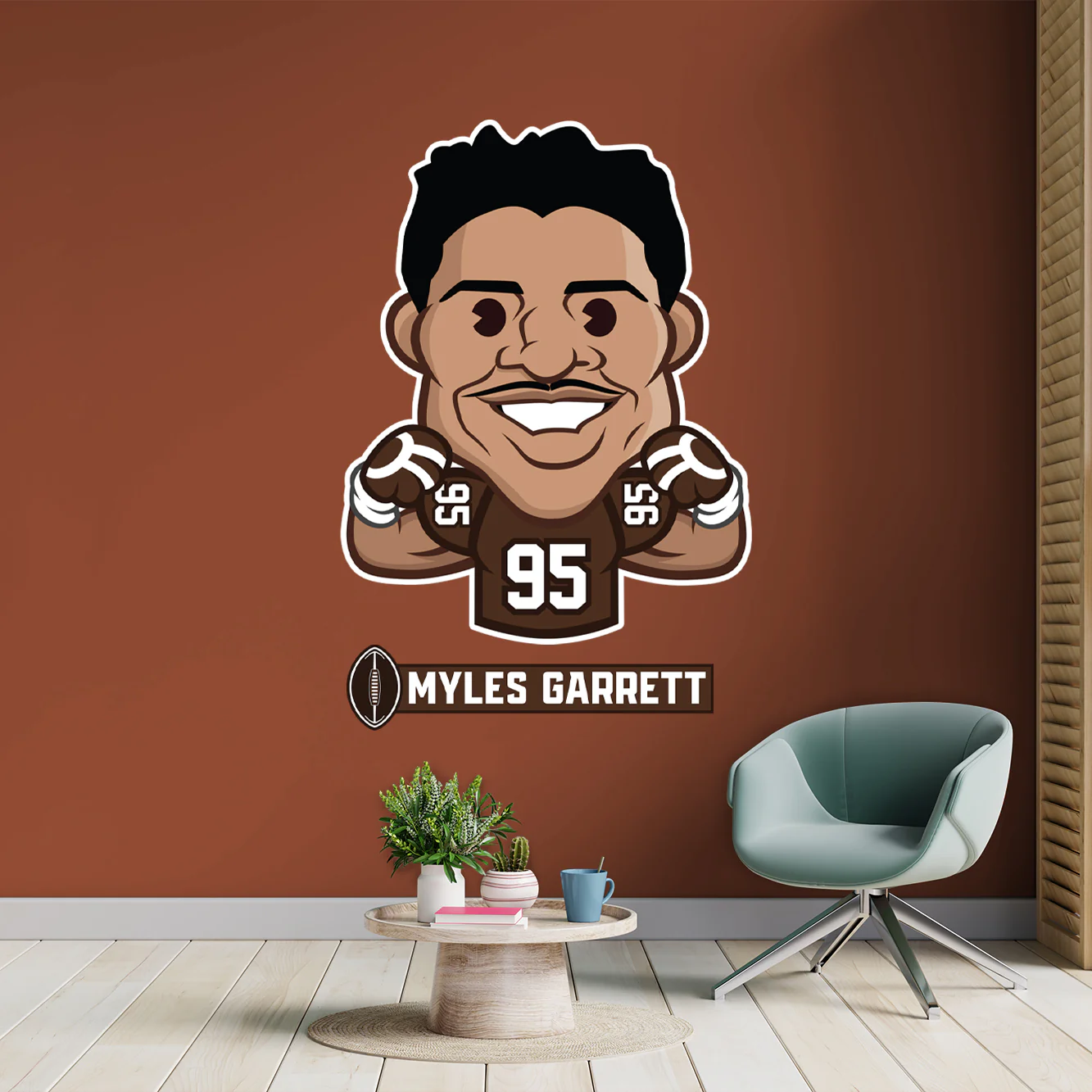 Myles Garrett - RealBig Emoji Collection - Official NFLPA - Cleveland Browns - Reusable Vinyl Wall Decals - Image 10