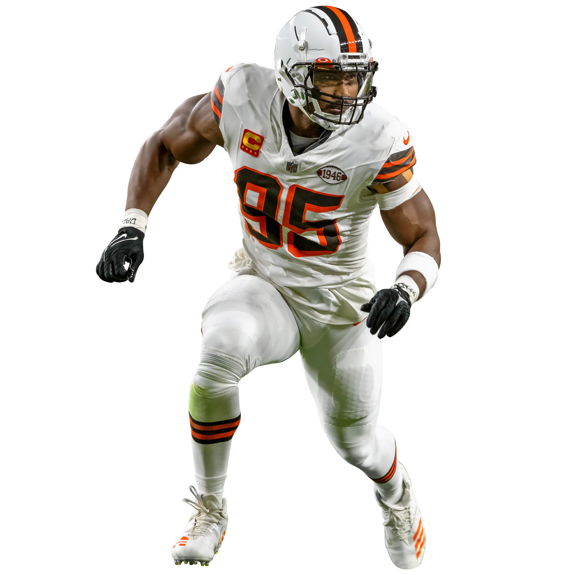 Myles Garrett - RealBig White-Out Collection - Official NFL - Cleveland Browns - Reusable Vinyl Wall Decals - Image 5