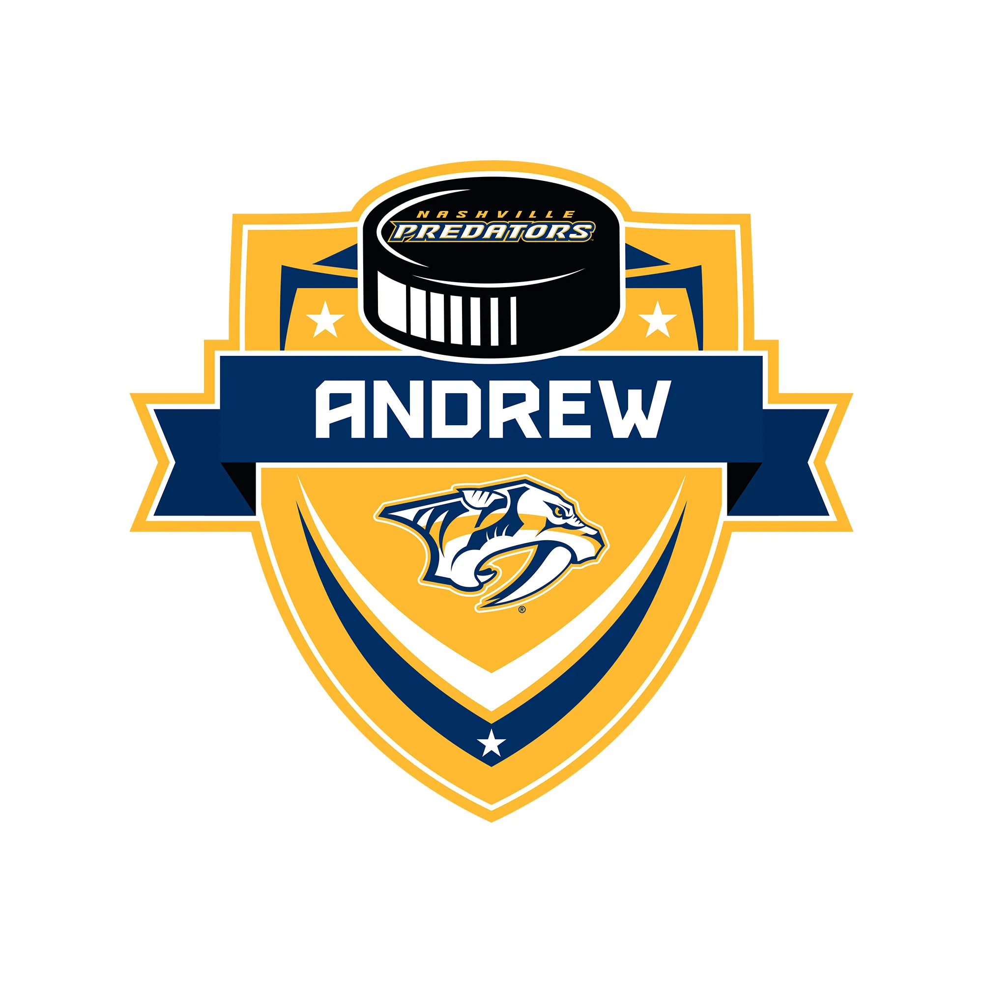Nashville Predators - Badge - With Personalized Name - Official NHL - Vinyl Transfer Decal - Image 3