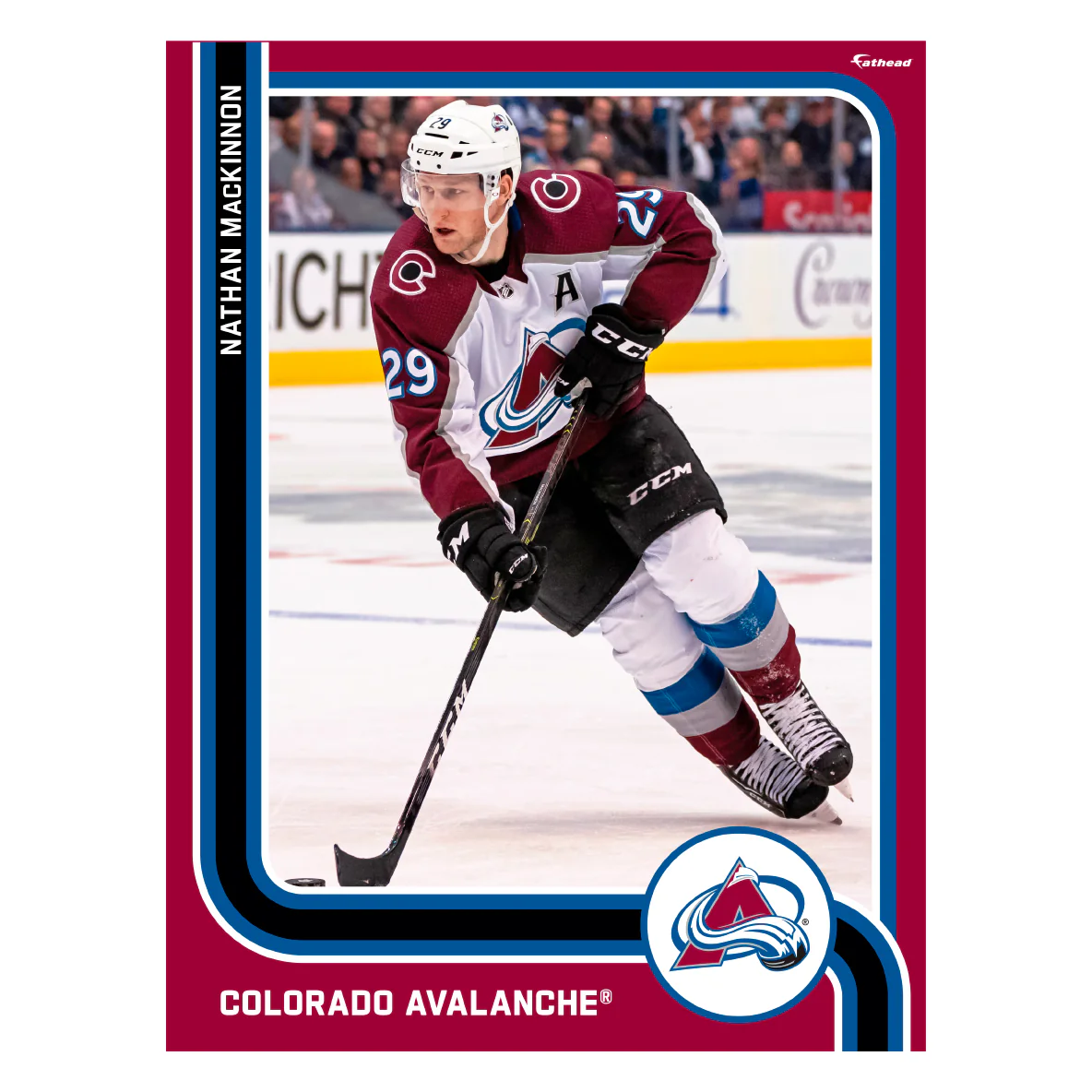 Nathan MacKinnon - Peel & Stick Poster - Official NHL - Colorado Avalanche - Reusable Vinyl Wall Decal - Image 3