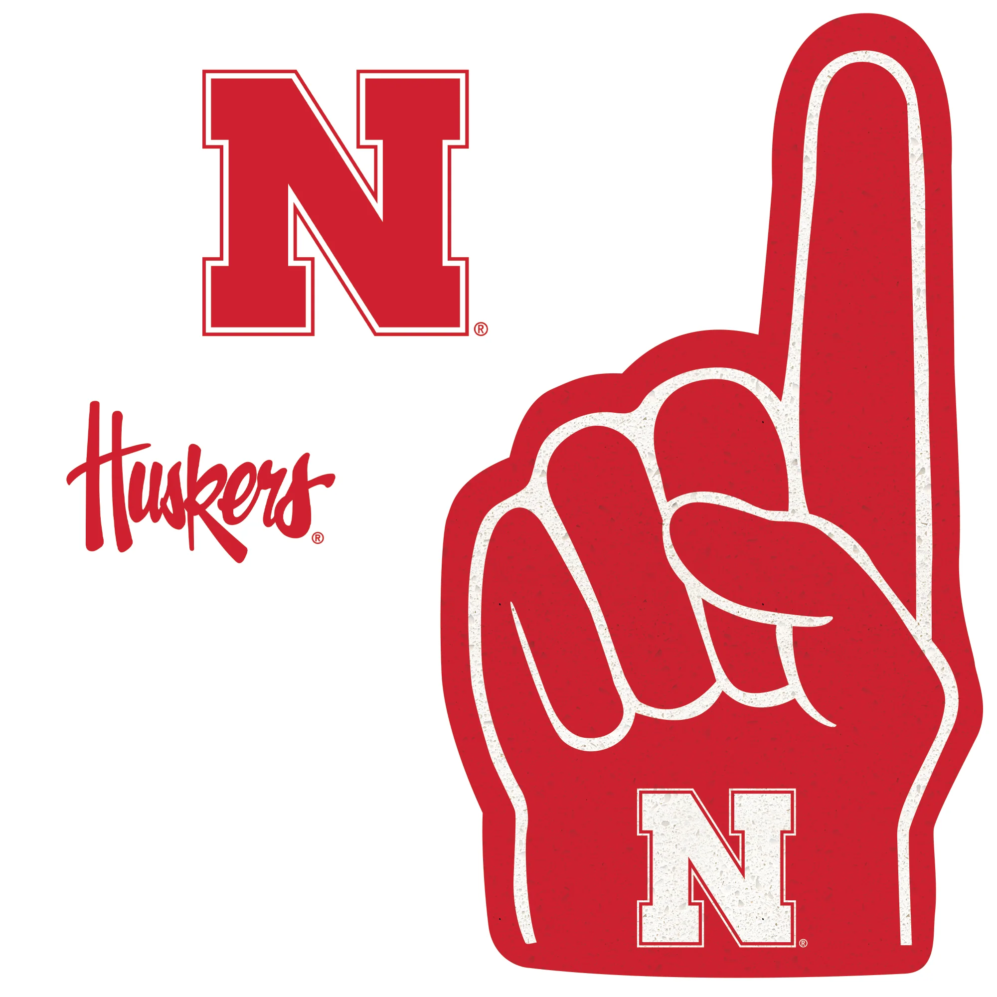 Nebraska Cornhuskers - RealBig Foam Finger Collection - Official NCAA - Reusable Vinyl Wall Decals - Image 4