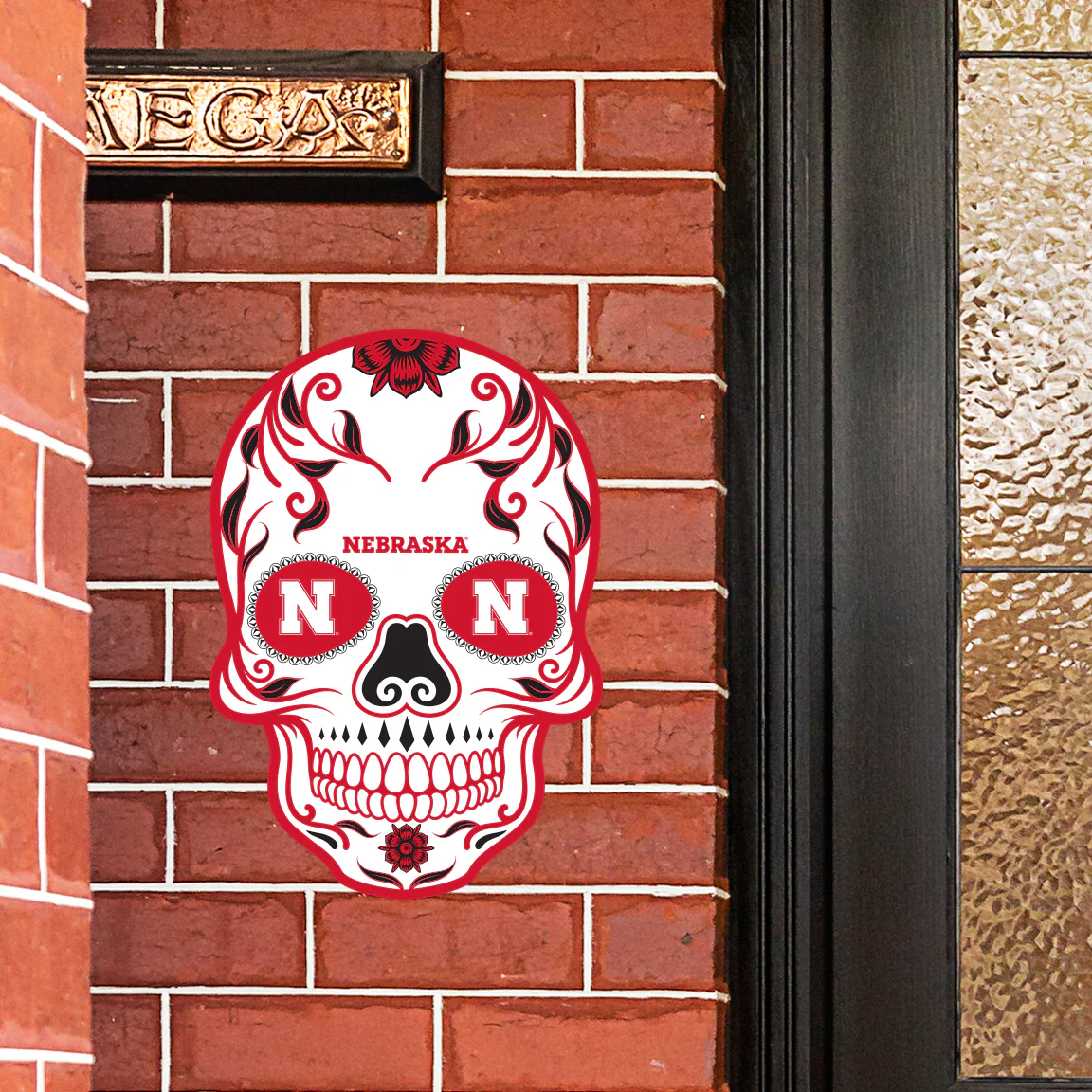 Nebraska Cornhuskers - Skull - Outdoor Wall Decals - Official NCAA - Scratch Resistant Alumigraphics Smooth - Image 4