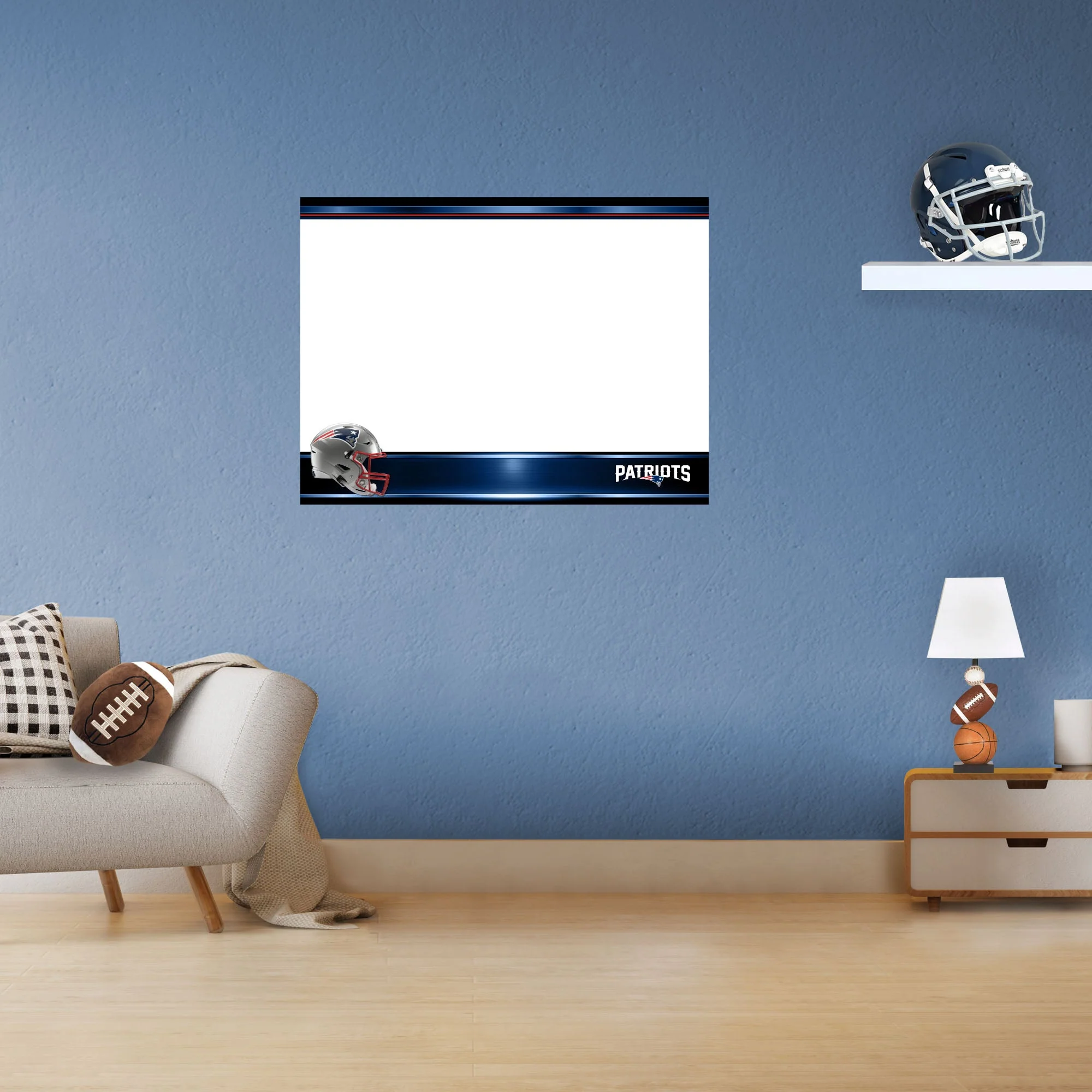New England Patriots - Helmet - Dry Erase Whiteboard - Official NFL - Reusable Vinyl Wall Decal - Image 12
