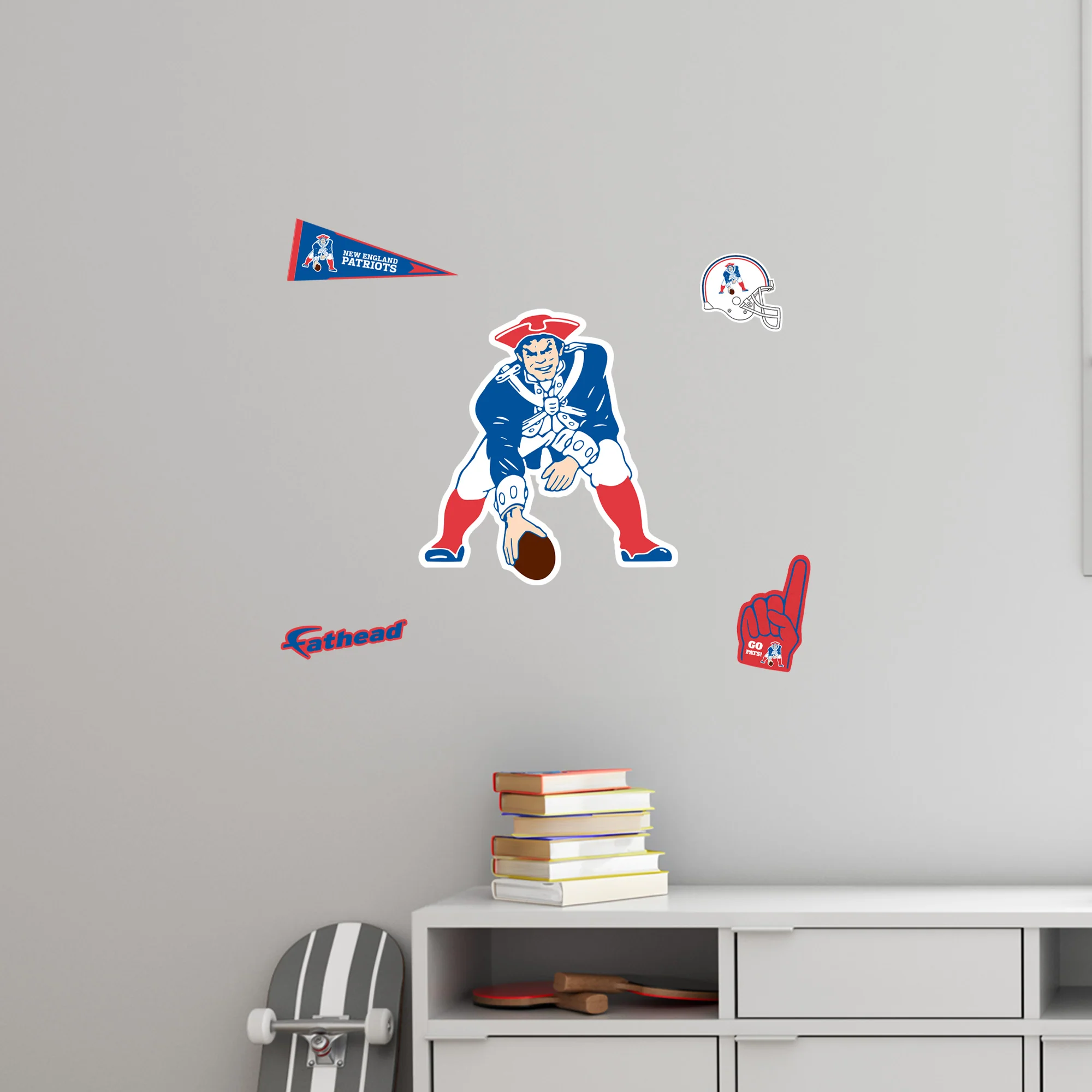 New England Patriots - RealBig Classic Logo Collection - Official NFL - Reusable Vinyl Wall Decals - Image 6