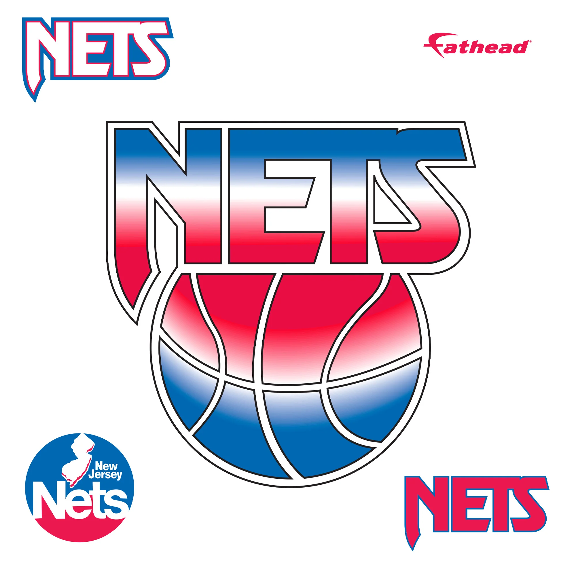 New Jersey Nets - RealBig Classic Logo Collection - Official NBA - Reusable Vinyl Wall Decals #2 - Image 3