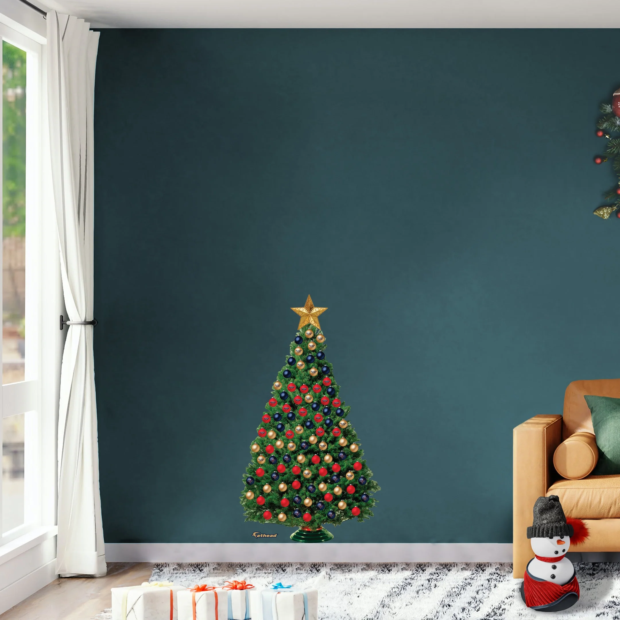 New Orleans Pelicans - Decorate Your Own Christmas Tree - Official NBA - Reusable Vinyl Wall Decals - Image 3