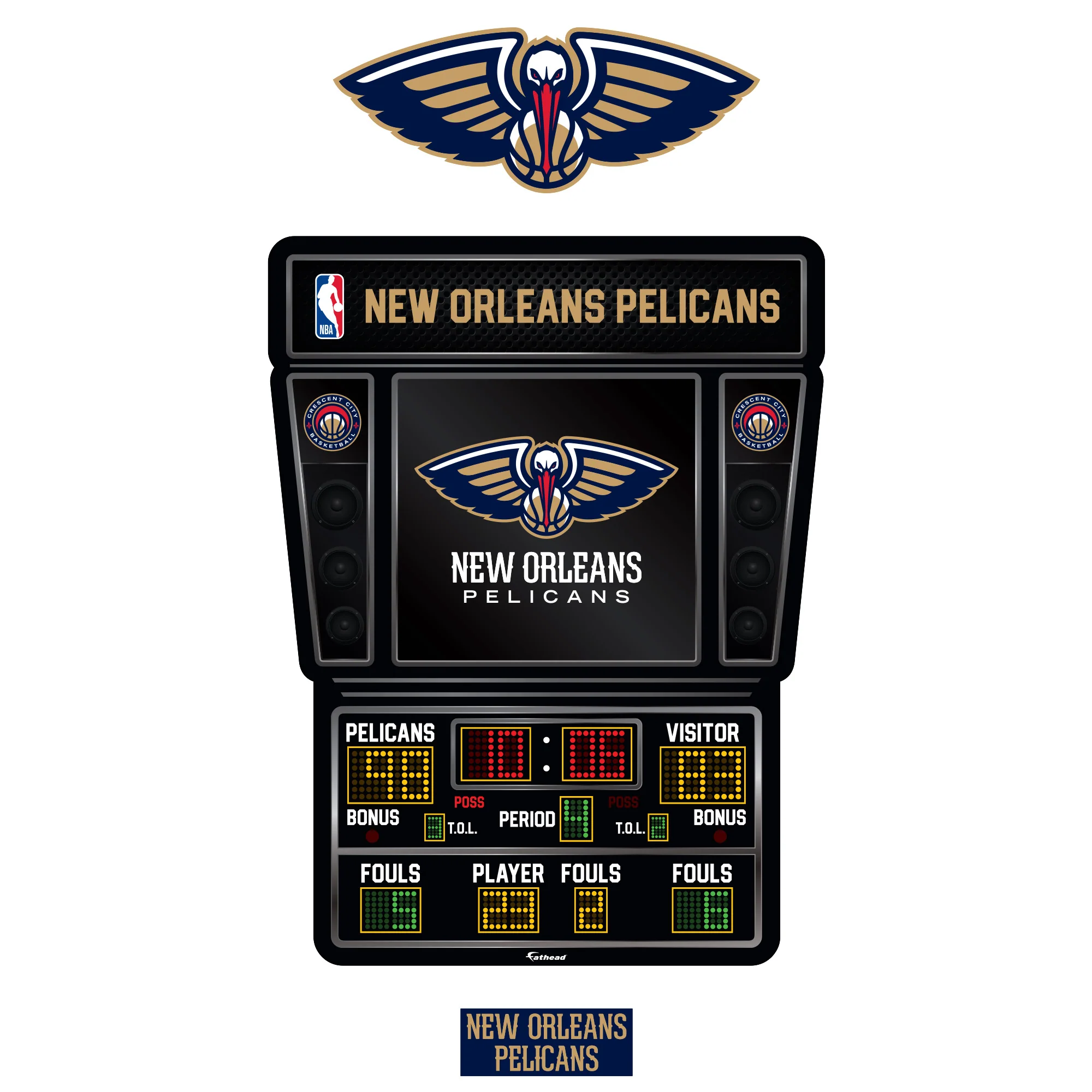 New Orleans Pelicans - RealBig Scoreboard Collection - Official NBA - Reusable Vinyl Wall Decals - Image 6