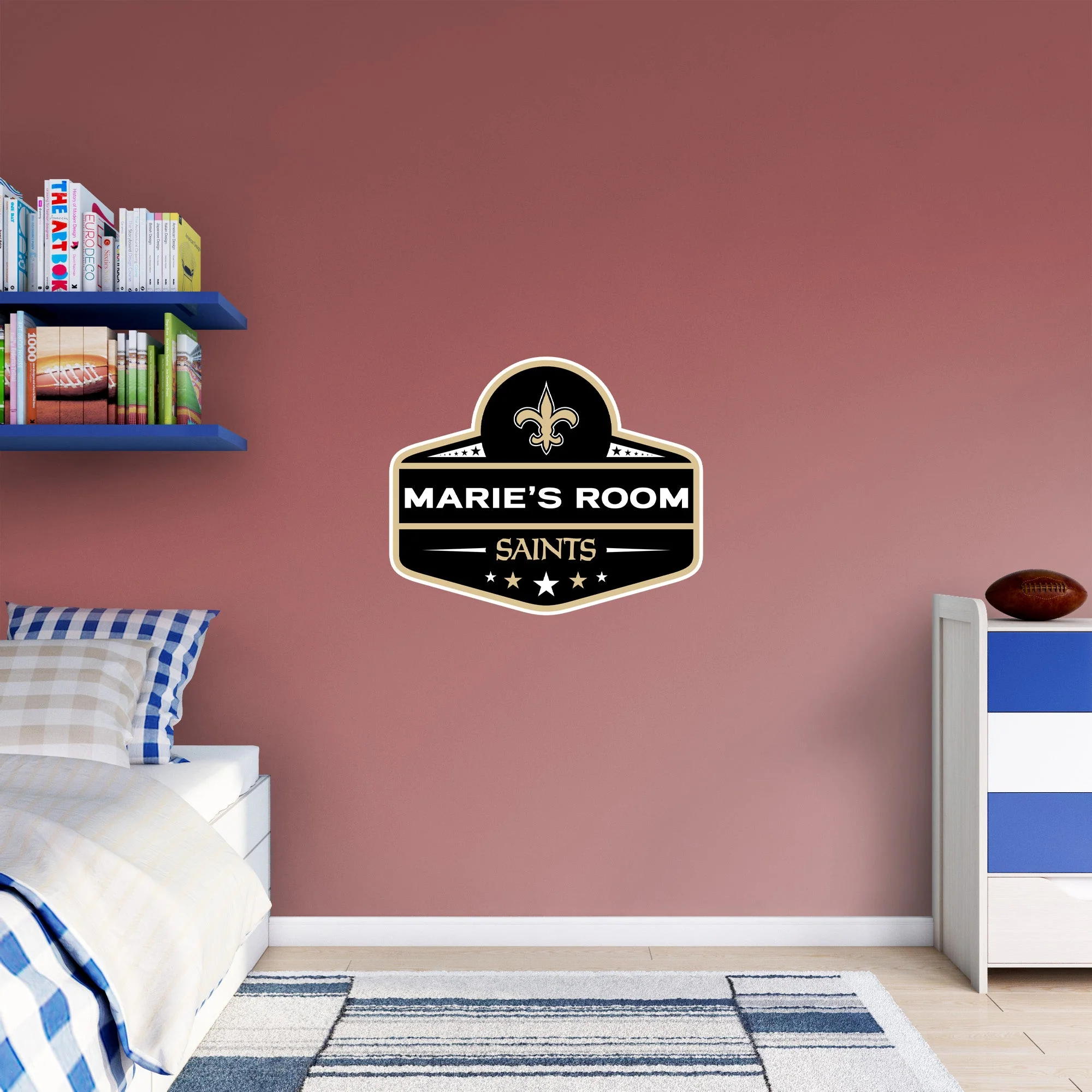 New Orleans Saints - Badge - With Personalized Name - Official NFL - Reusable Vinyl Transfer Decal - Image 4