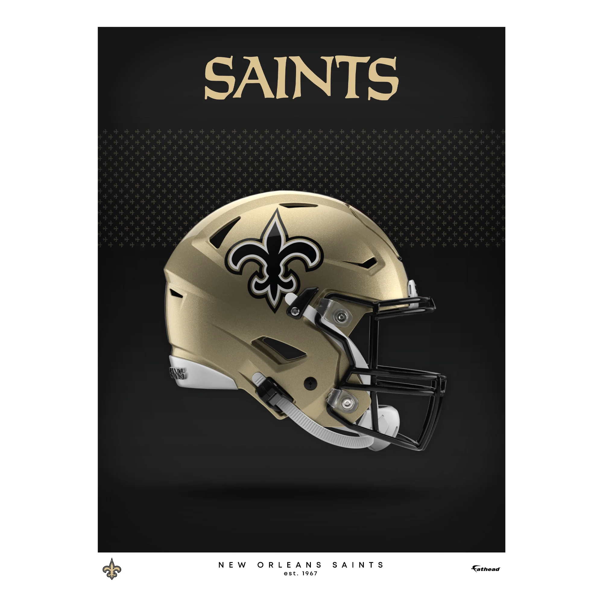 New Orleans Saints - Helmet Series - Peel & Stick Poster - Official NFL - Reusable Vinyl Wall Decal - Image 6