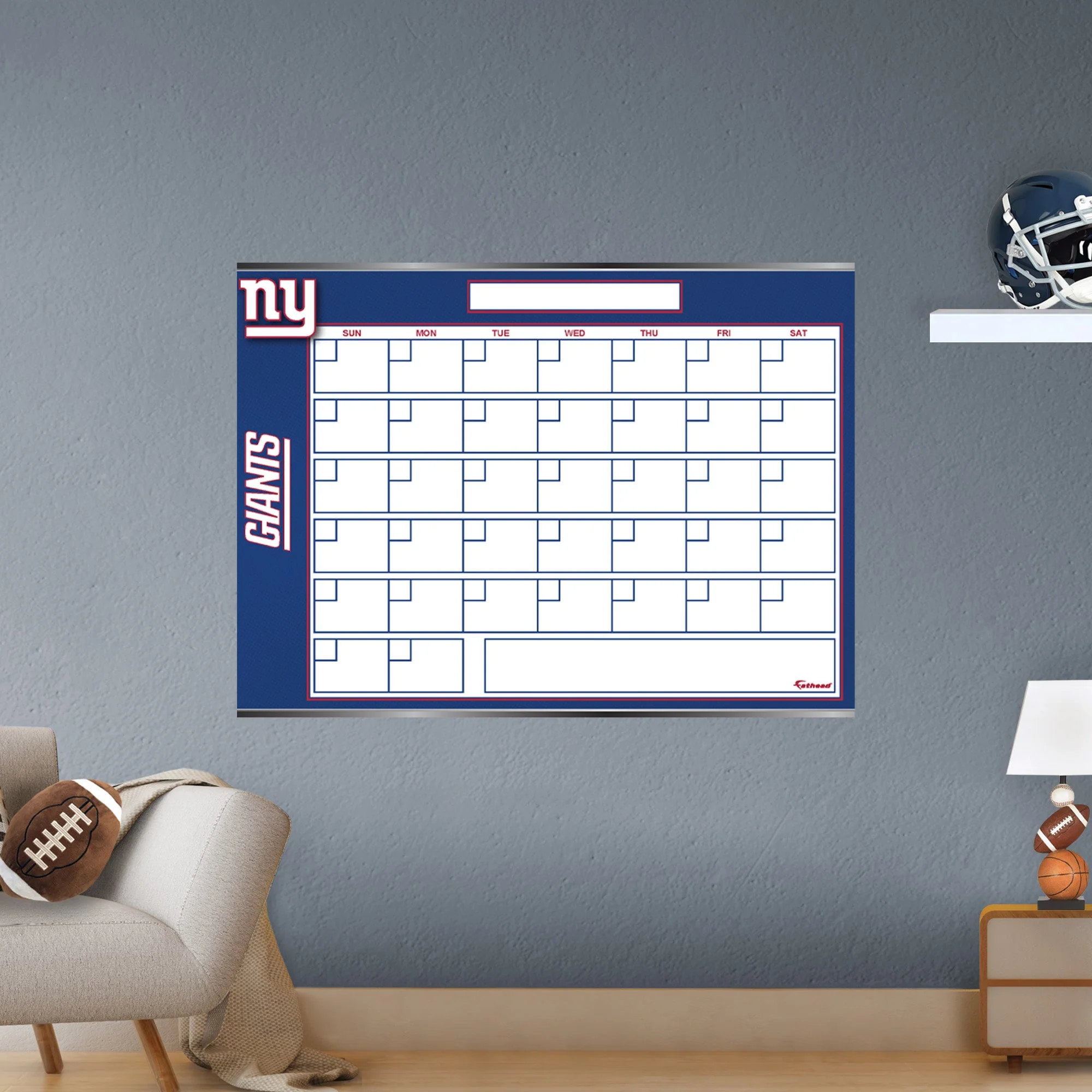 New York Giants - Dry Erase Calendar - Official NFL - Reusable Vinyl Wall Decal - Image 2