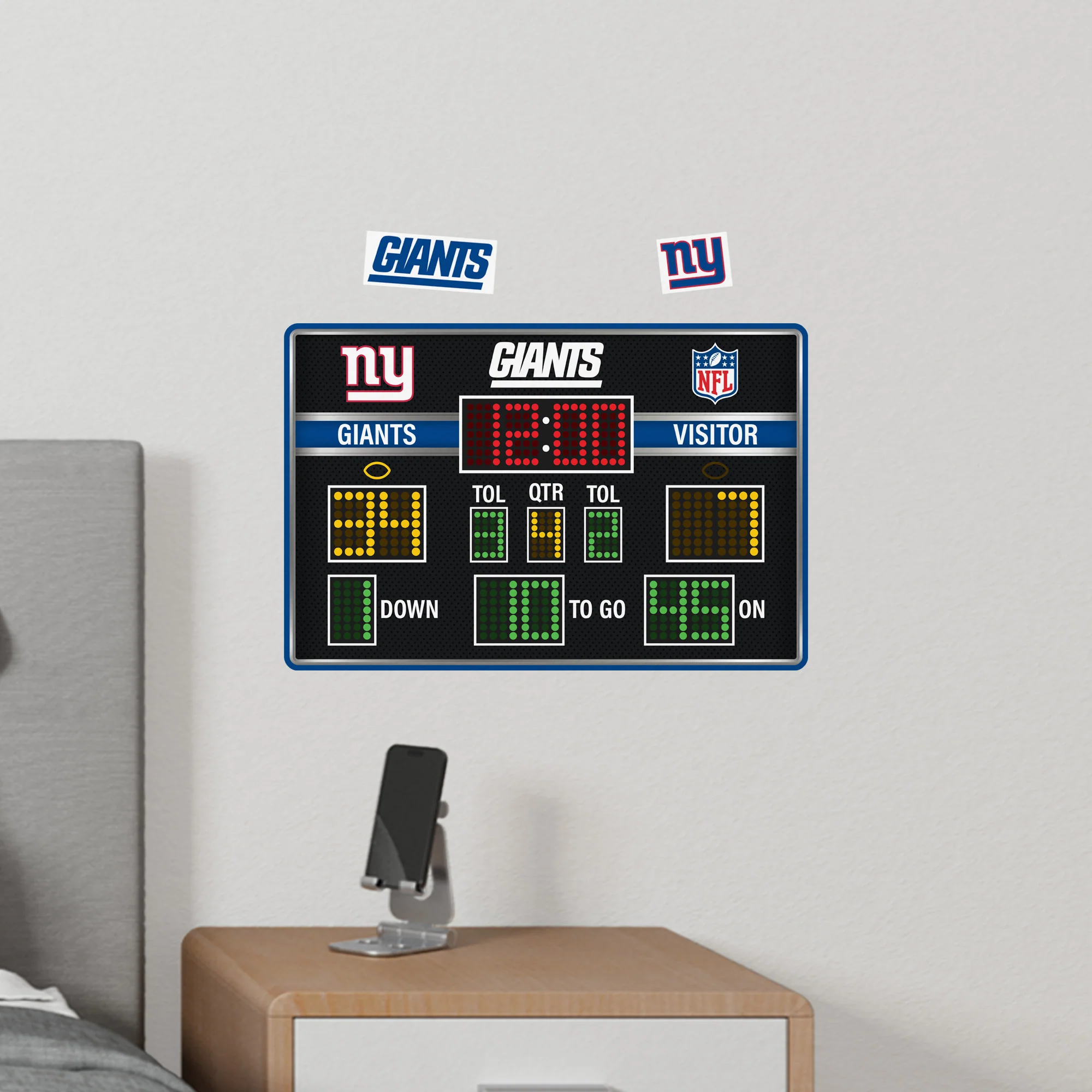 New York Giants - RealBig Scoreboard Collection - Official NFL - Reusable Vinyl Wall Decals - Image 6
