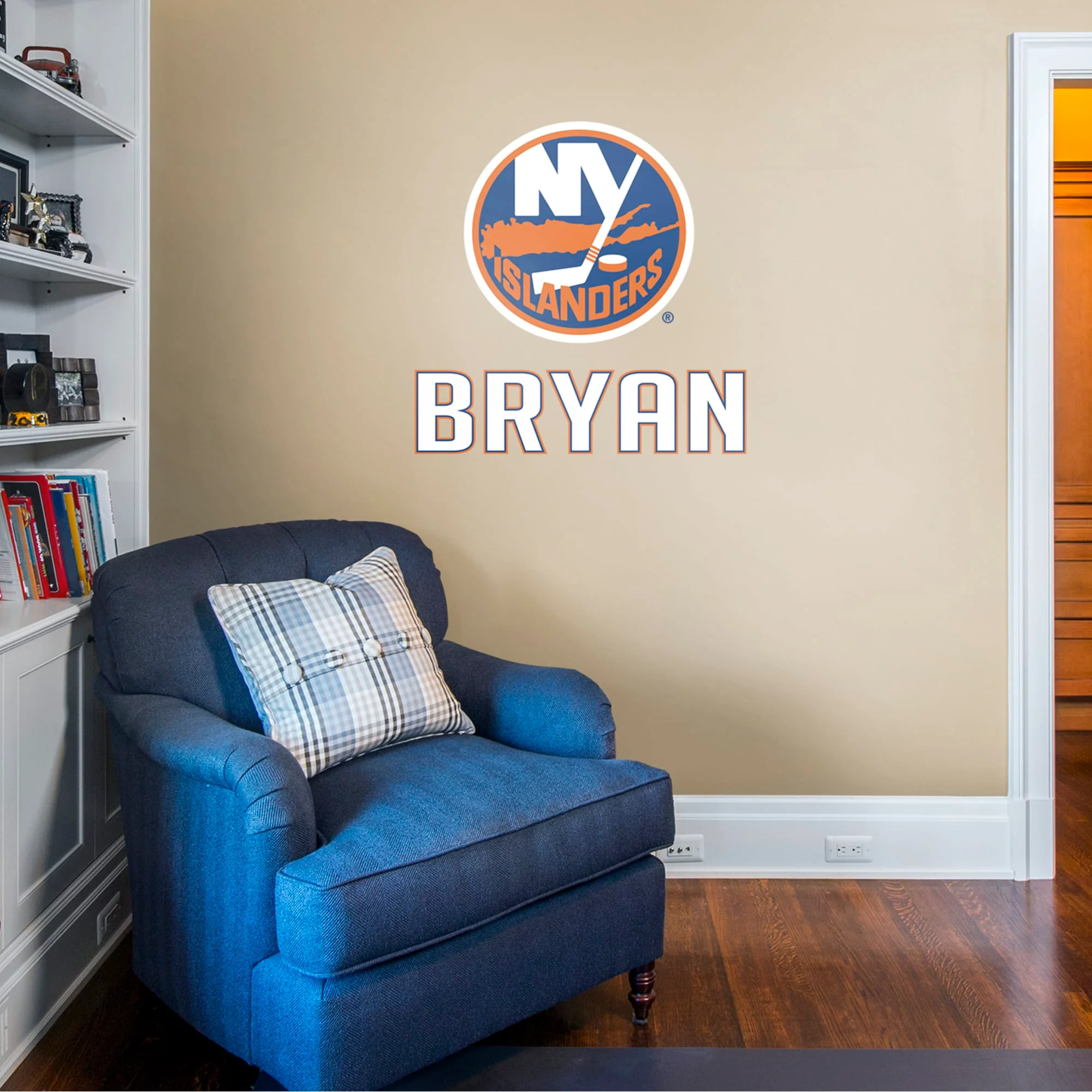 New York Islanders - Stacked Logo - With Personalized Name - Official NHL - Vinyl Transfer Decal - Image 2