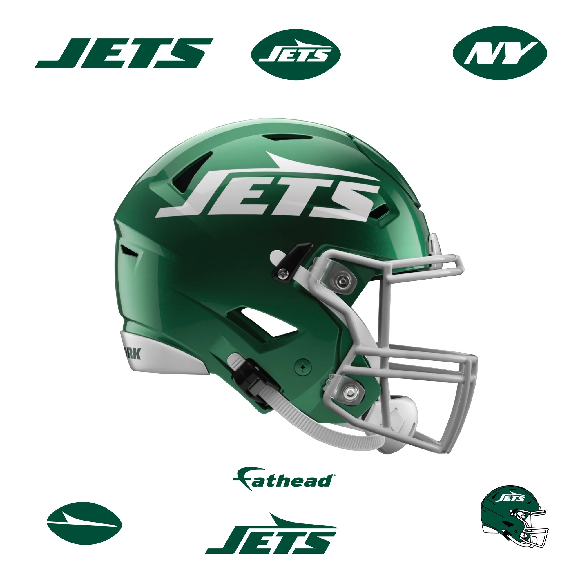 New York Jets - RealBig Helmet Collection - Official NFL - Reusable Vinyl Wall Decals - Image 2