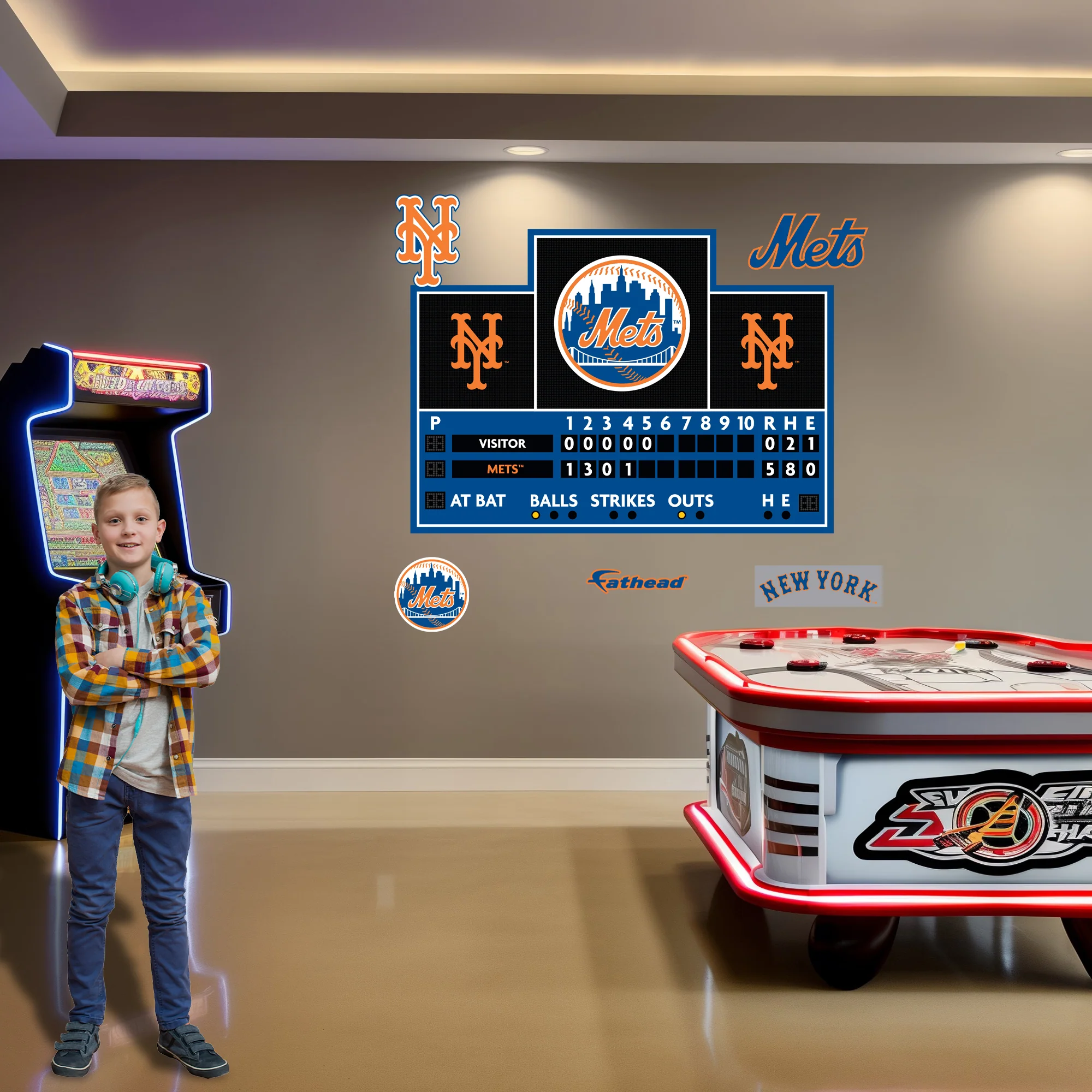New York Mets - RealBig Scoreboard Collection - Official MLB - Reusable Vinyl Wall Decals - Image 3