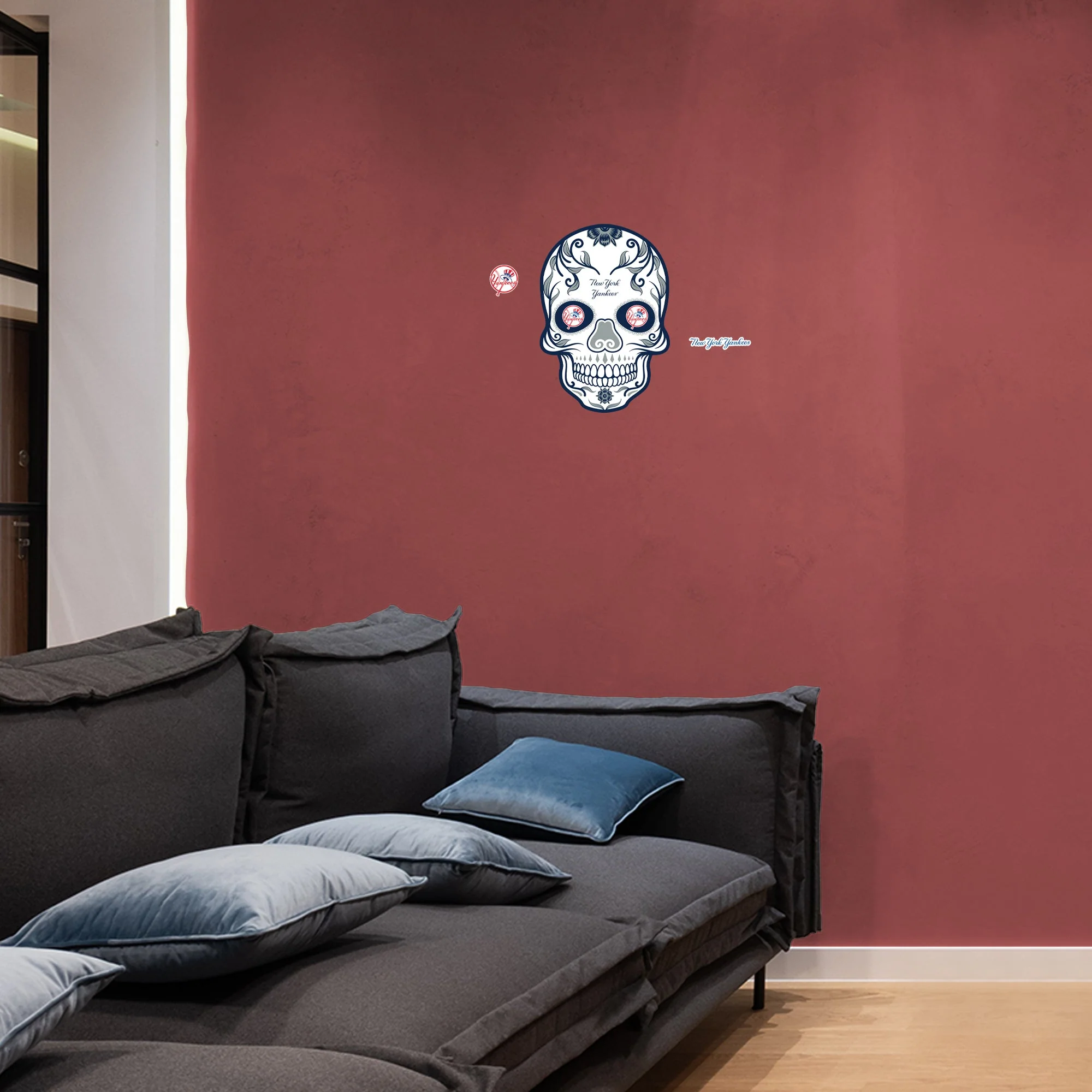 New York Yankees - RealBig Sugar Skull Collection - Official MLB - Reusable Vinyl Wall Decals - Image 5
