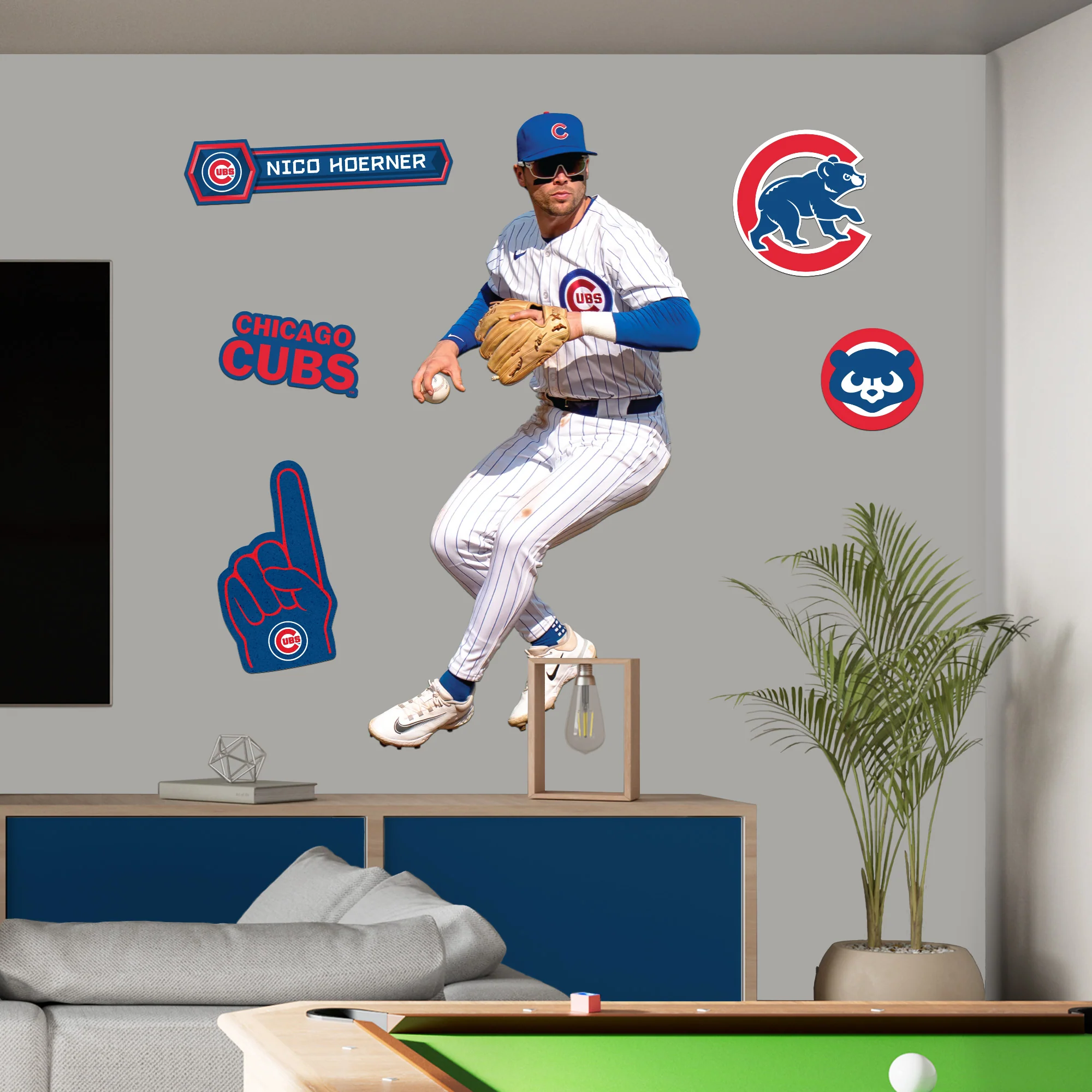 Nick Hoerner - RealBig Collection - Official MLB - Chicago Cubs - Reusable Vinyl Wall Decals - Image 3