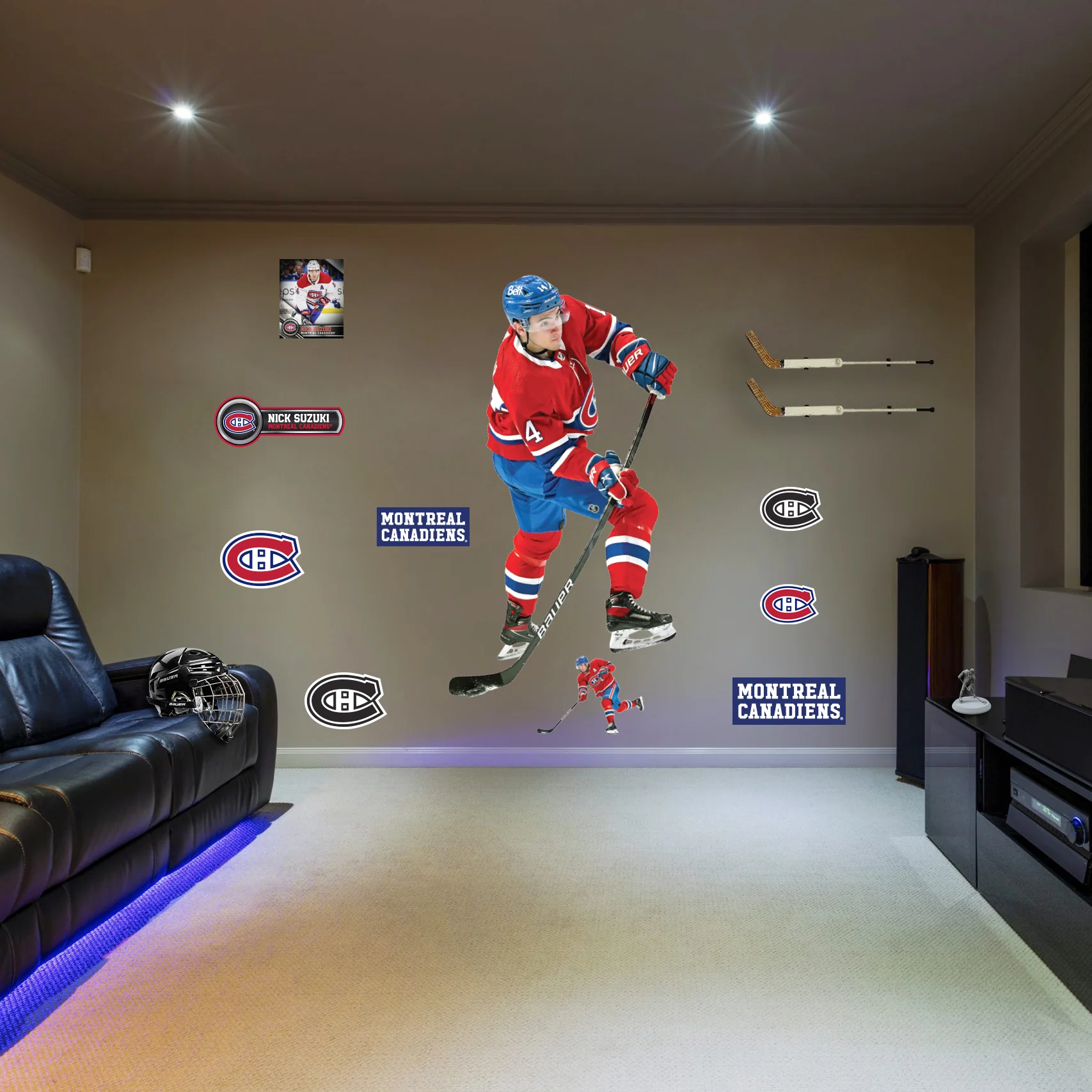 Nick Suzuki - RealBig Collection - Official NHL - Montreal Canadiens - Reusable Vinyl Wall Decals #1 - Image 2