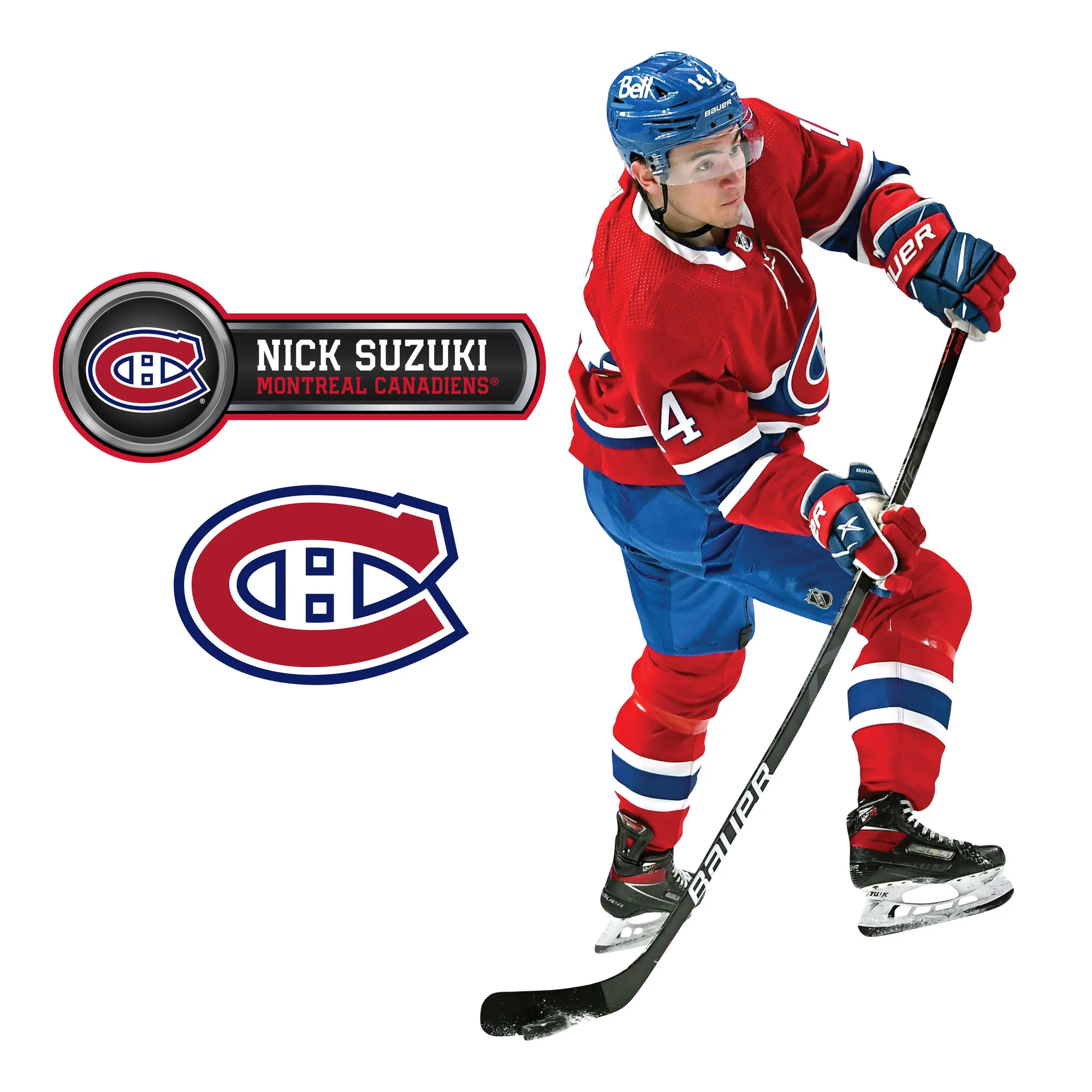 Nick Suzuki - RealBig Collection - Official NHL - Montreal Canadiens - Reusable Vinyl Wall Decals #1 - Image 6